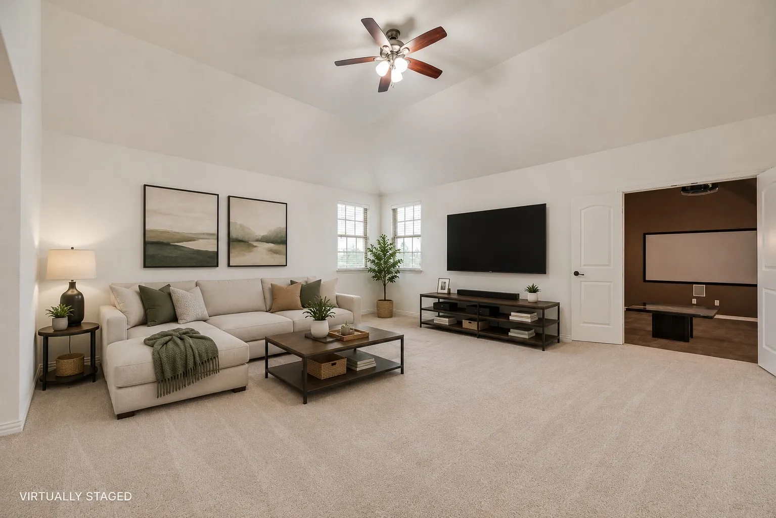 Game room- virtually staged