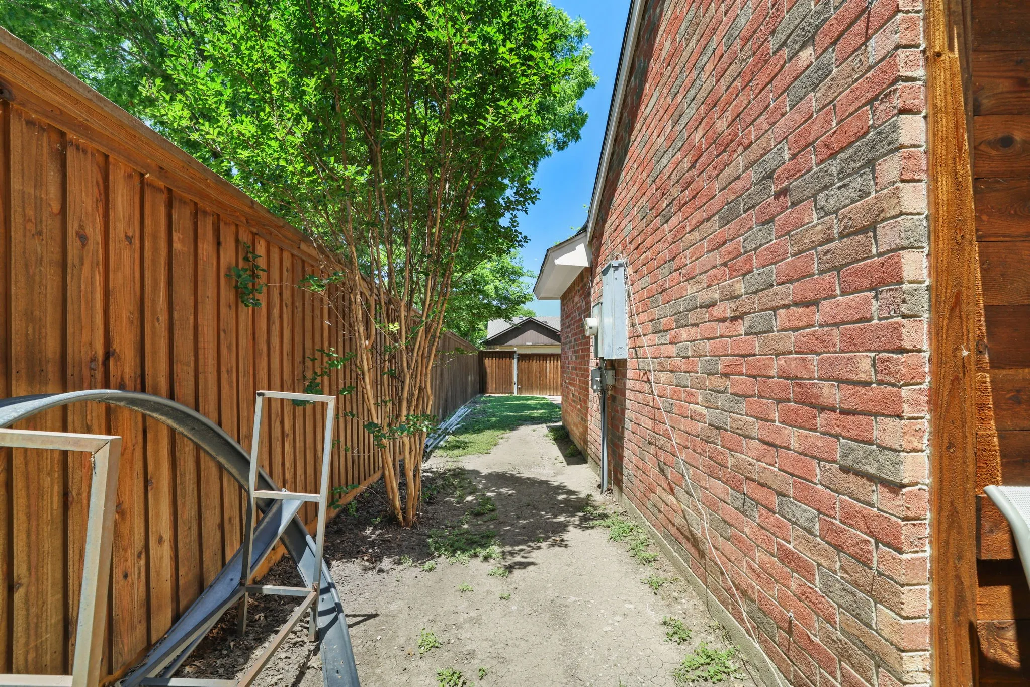 Red brick exterior wall