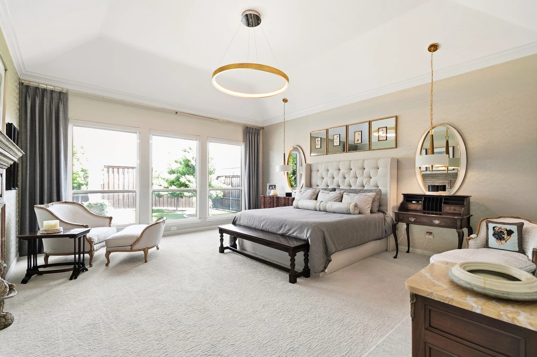Master Bedroom with electric shades