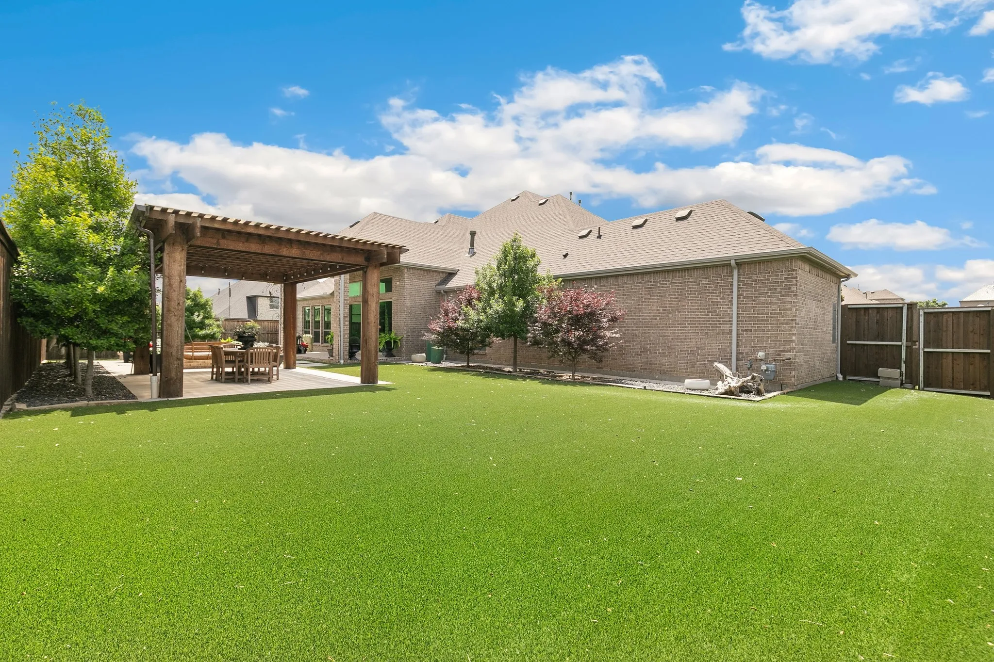 Turf backyard