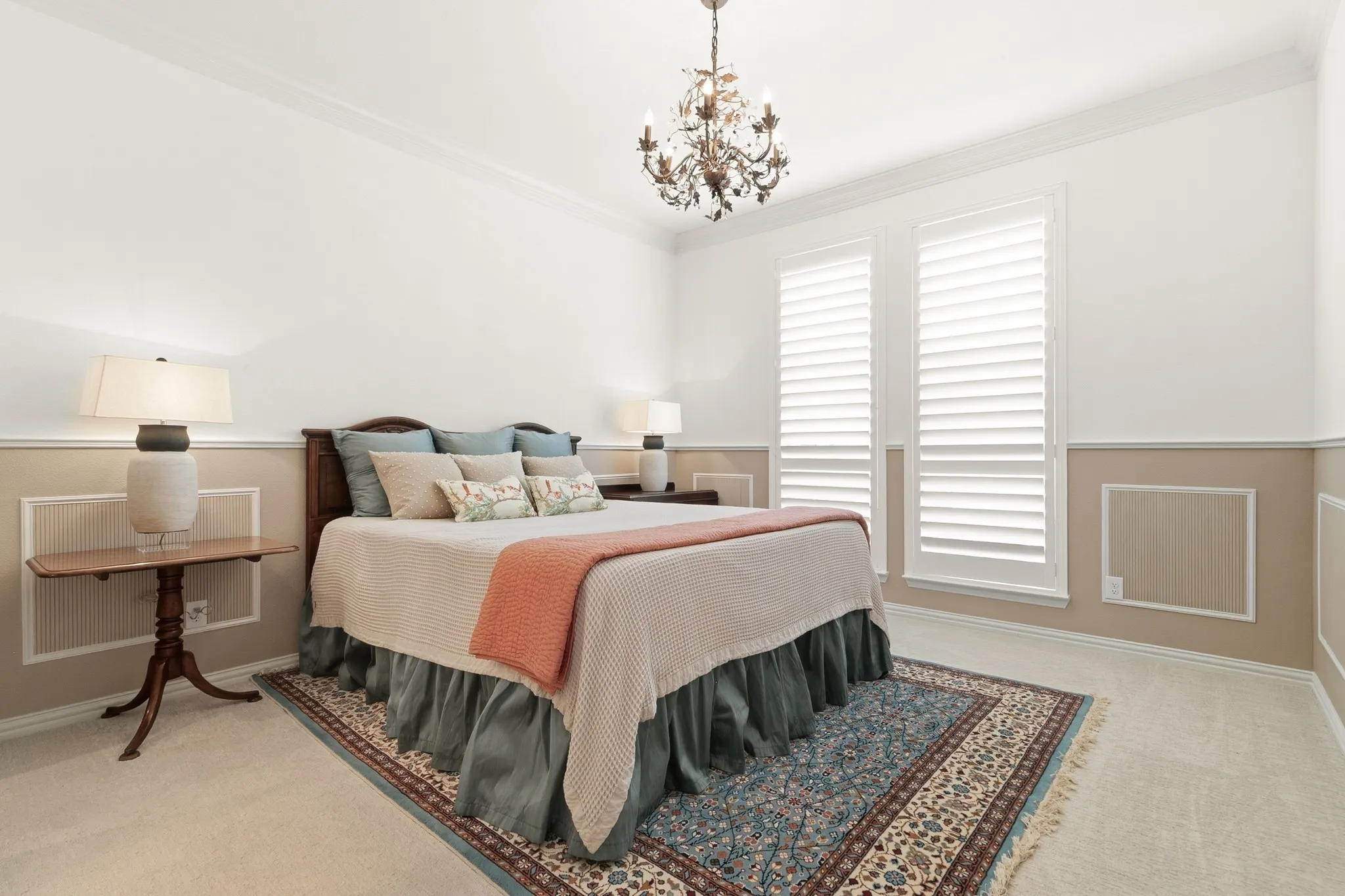 Guest room attaches to master by walk through closet
