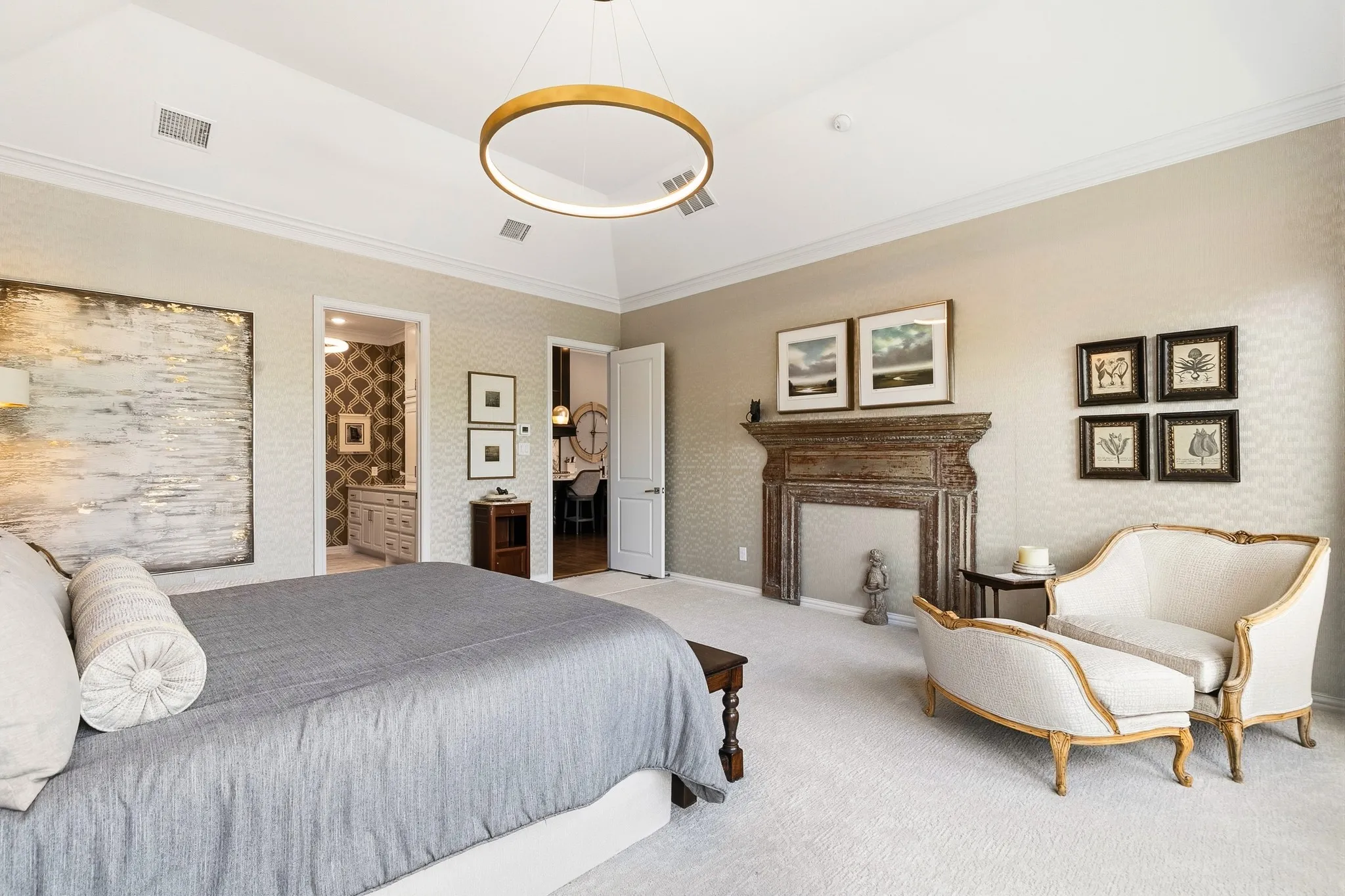 Master Bedroom with impressive lighting