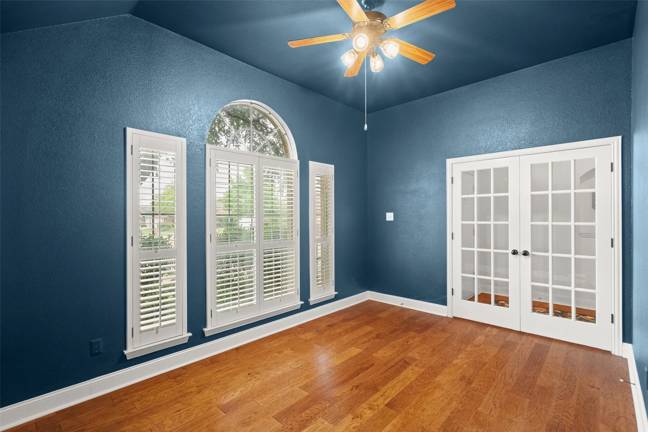 Office with french doors