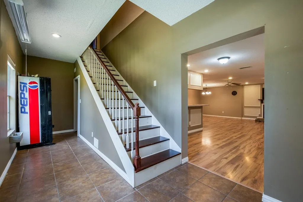 Closet under stairway.