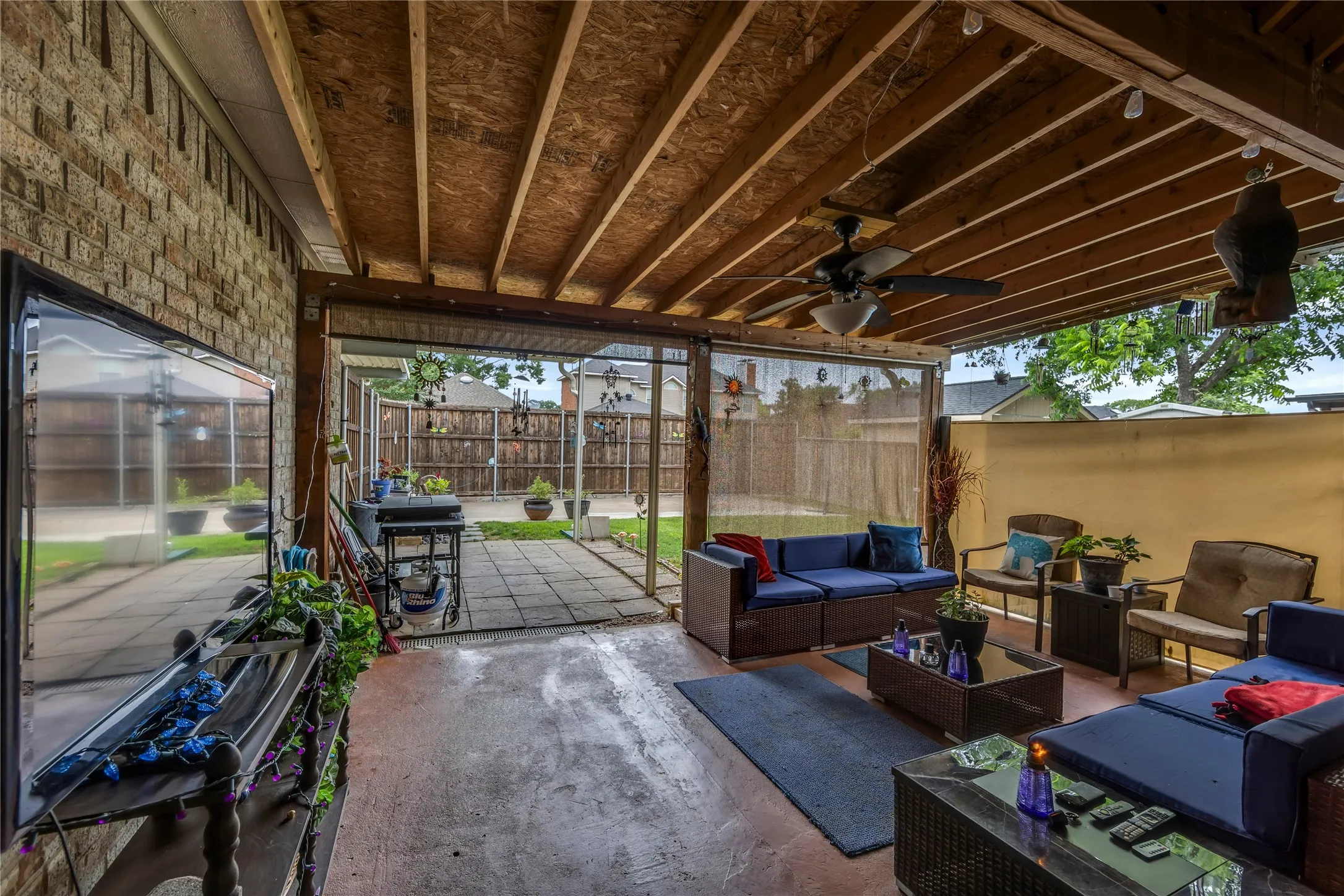 Large covered patio