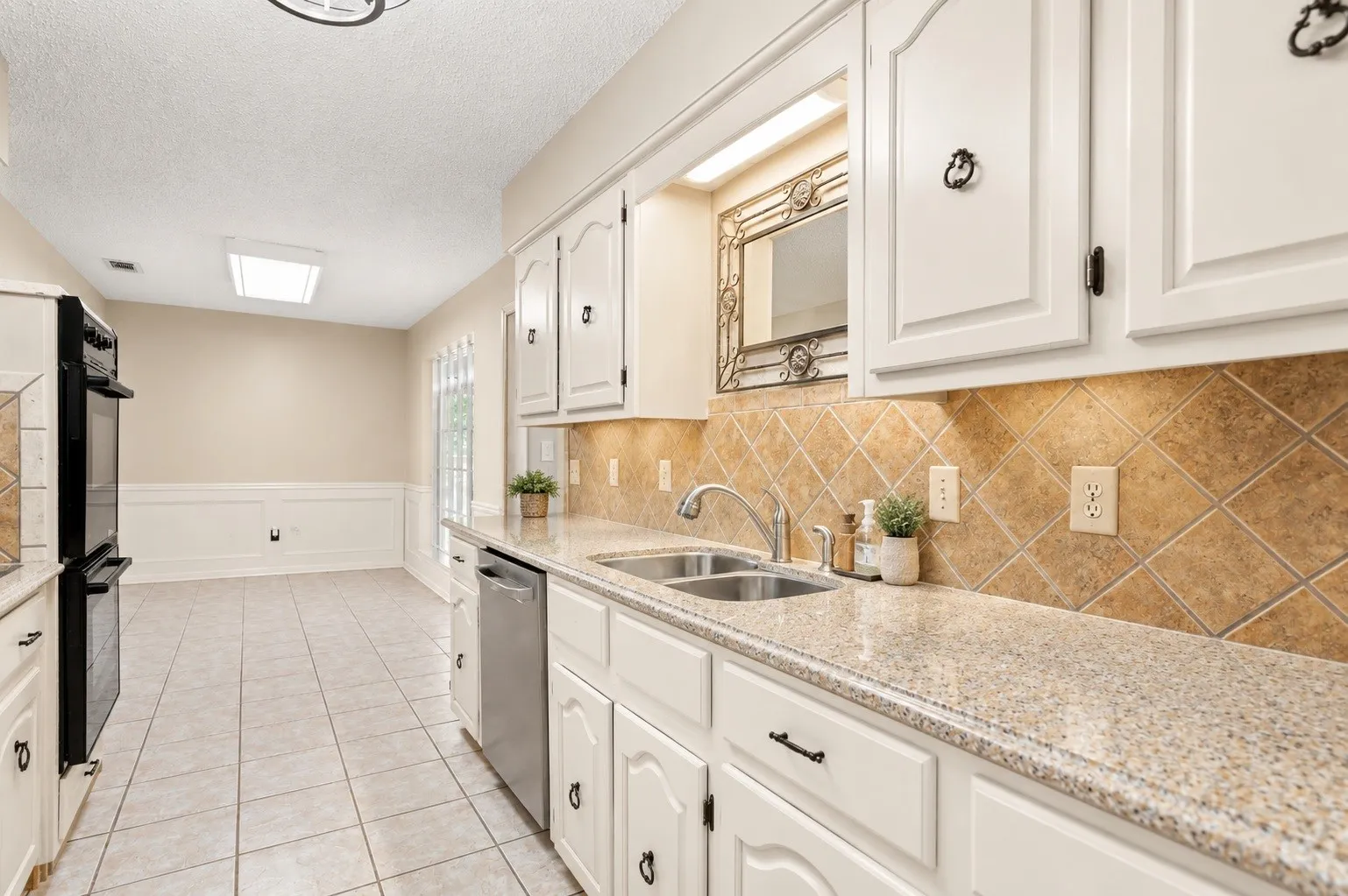 Virtually painted cabinets