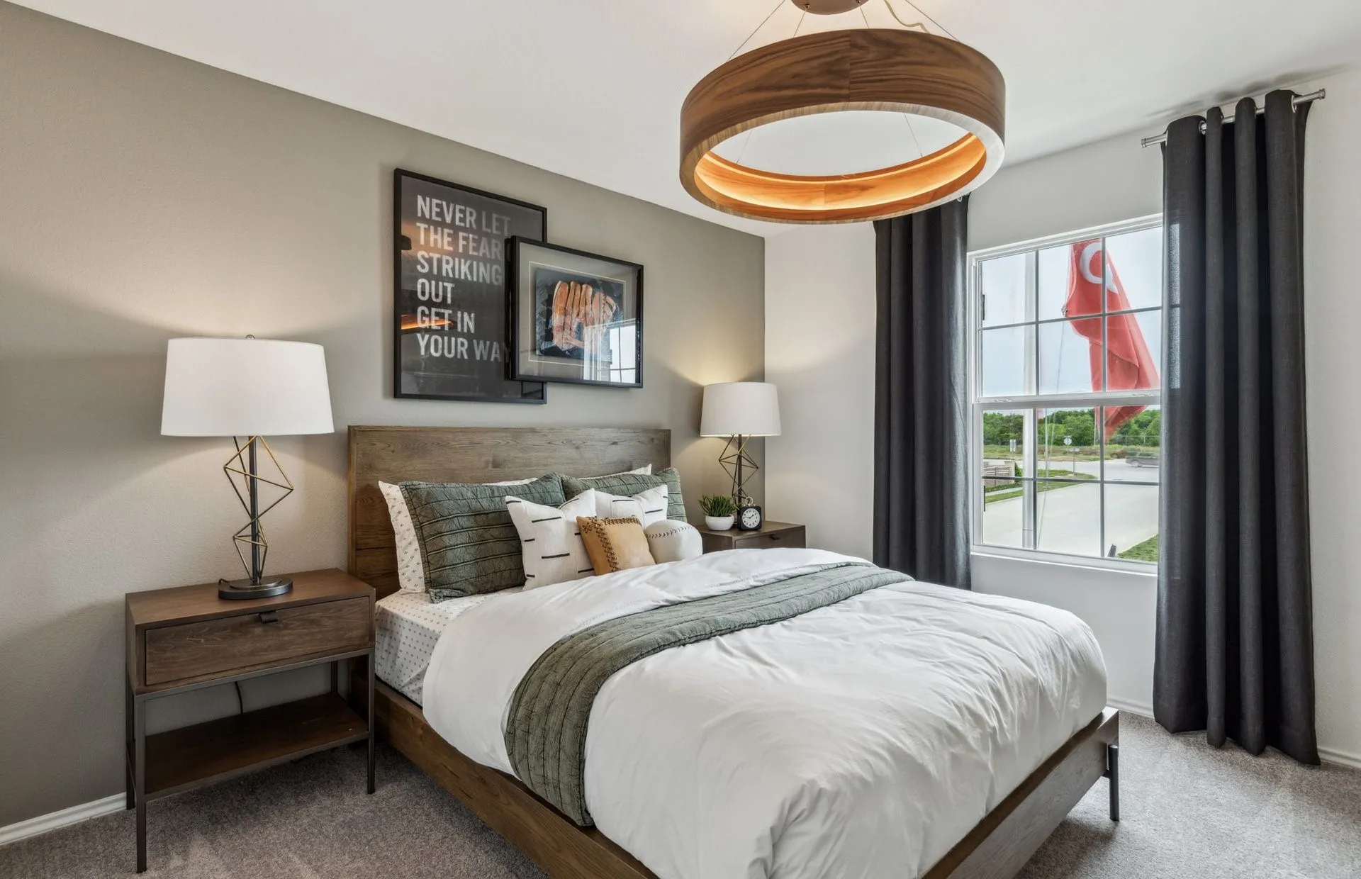*Model Representation - Spacious secondary bedroom with large windows