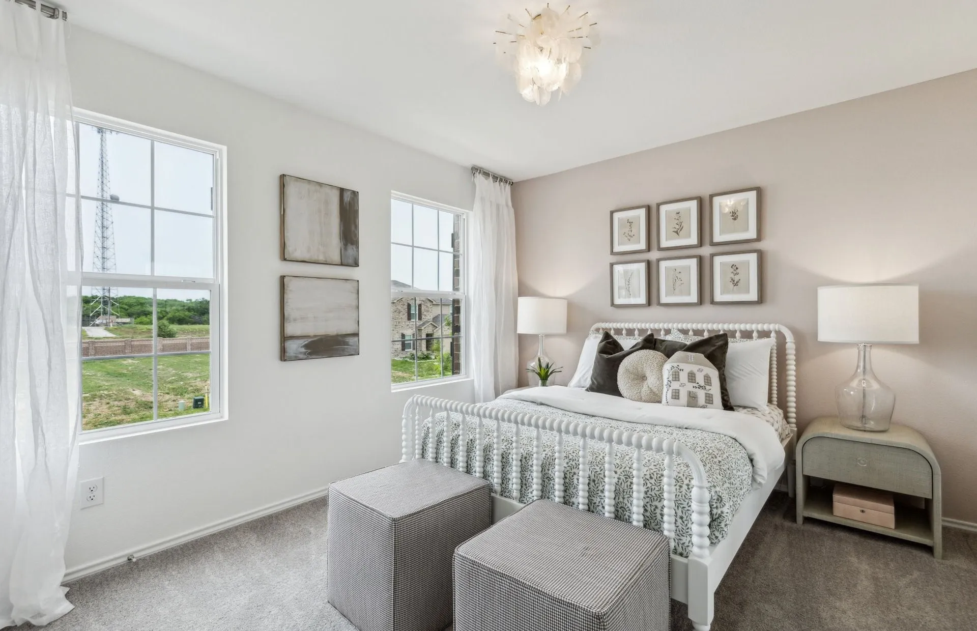 *Model Representation - Spacious secondary bedroom with large windows