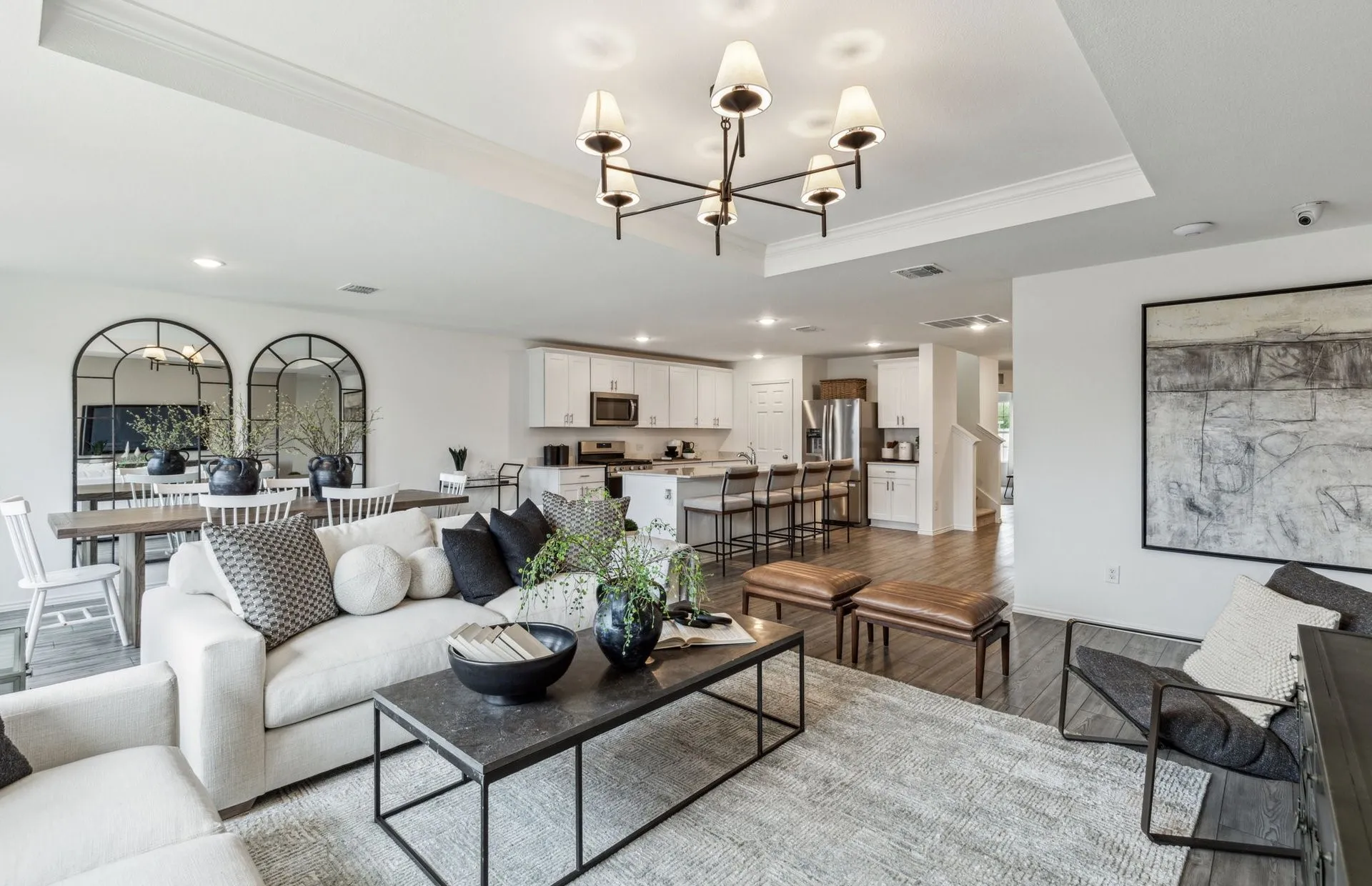 *Model Representation - Gathering room with view of main living areas