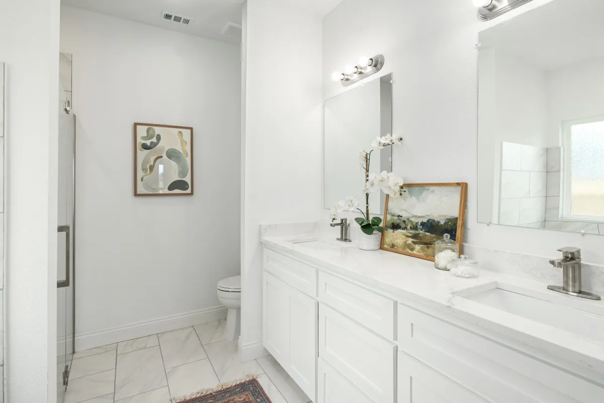 Modern Primary bathroom.