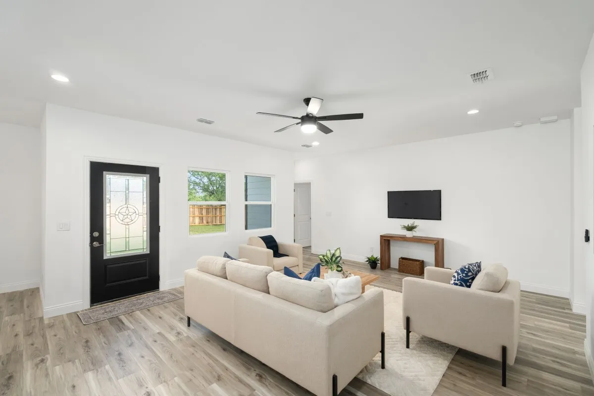 Different angle of the living room.