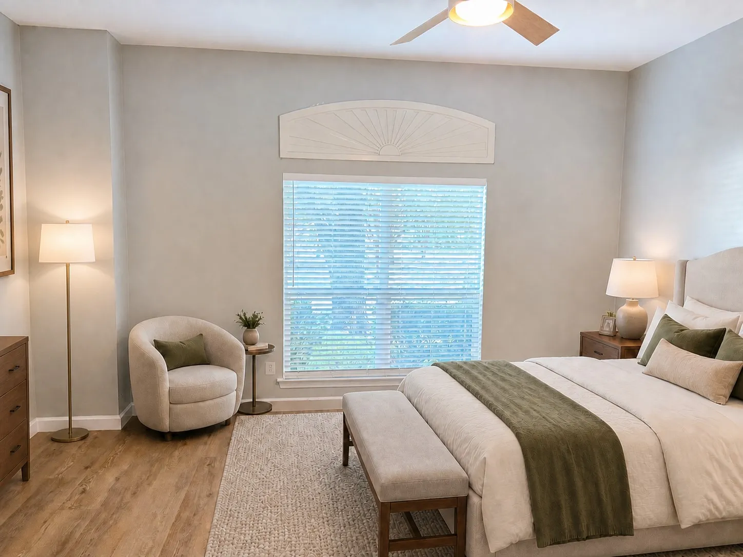AI-generated virtual staging for demonstration purposes only.
