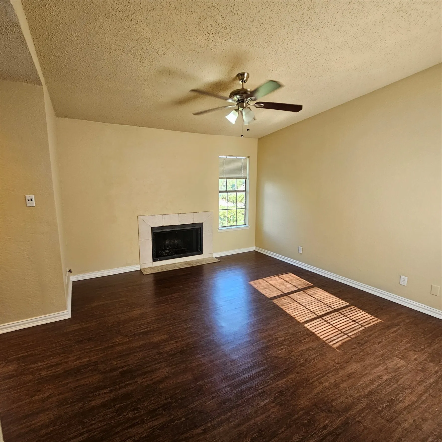 With fireplace