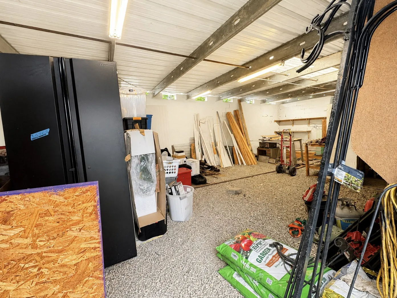 Garage with Storm Shelter.
