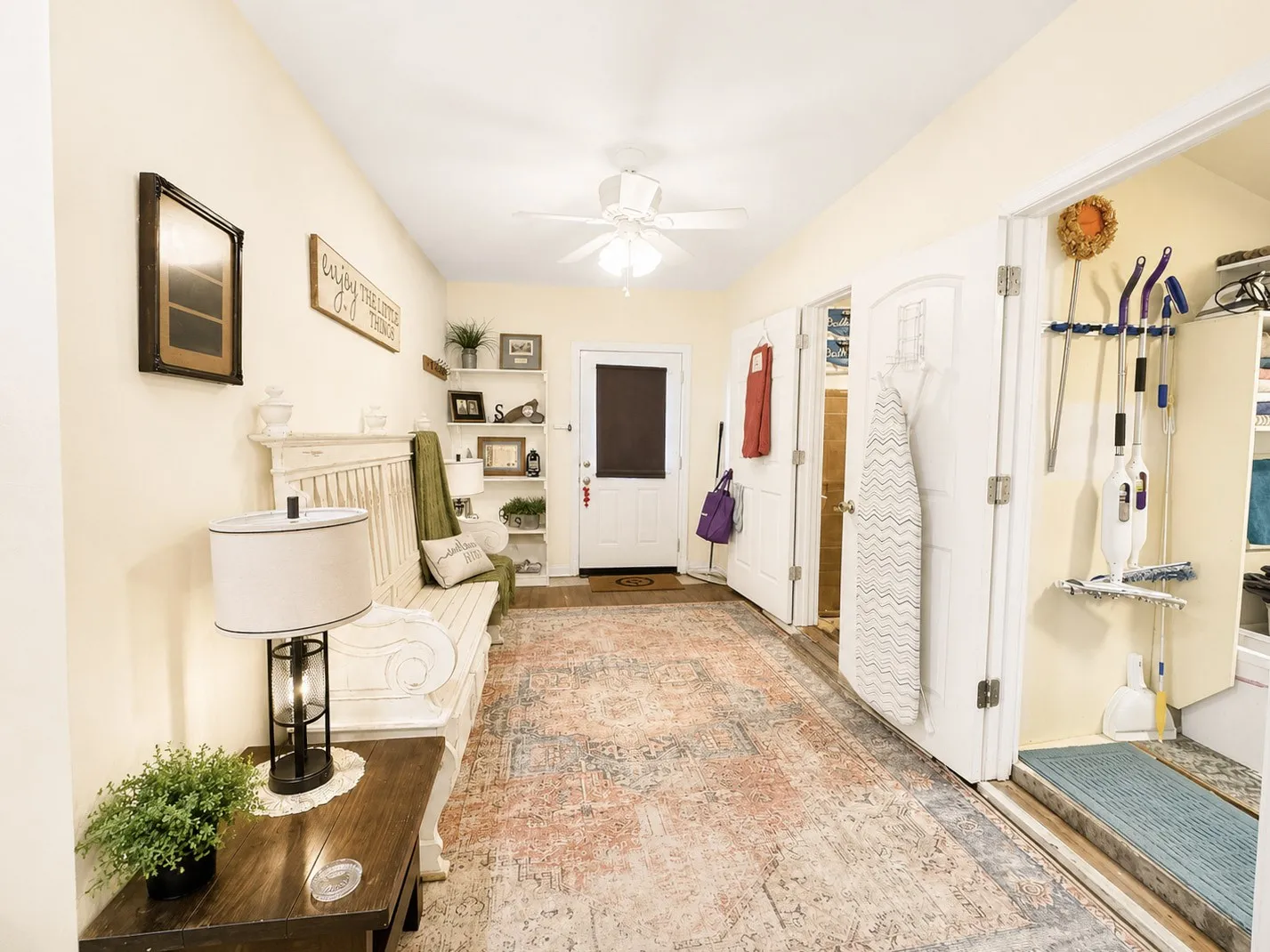Mudroom entrance from carport and garage
