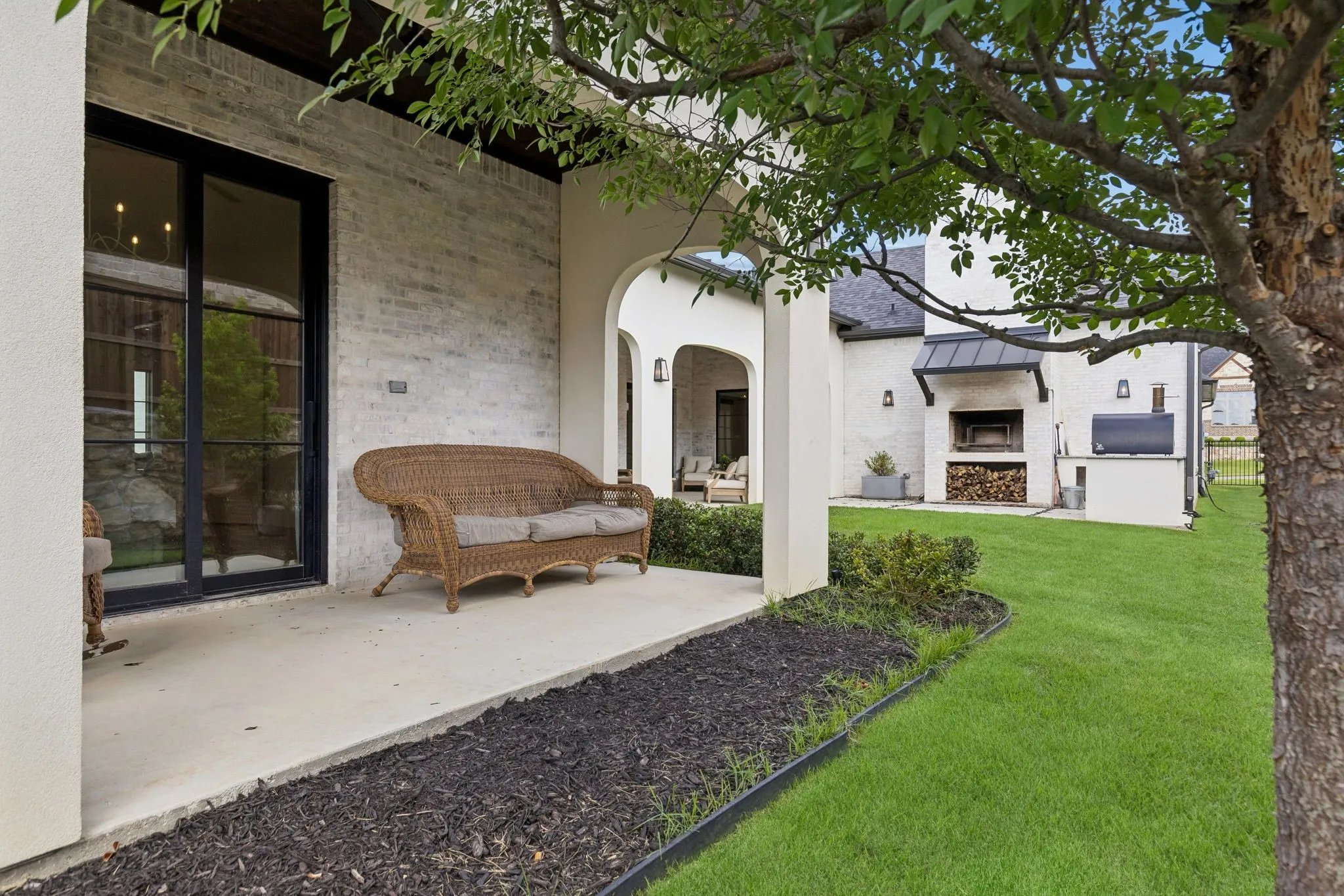 Private patio for the primary