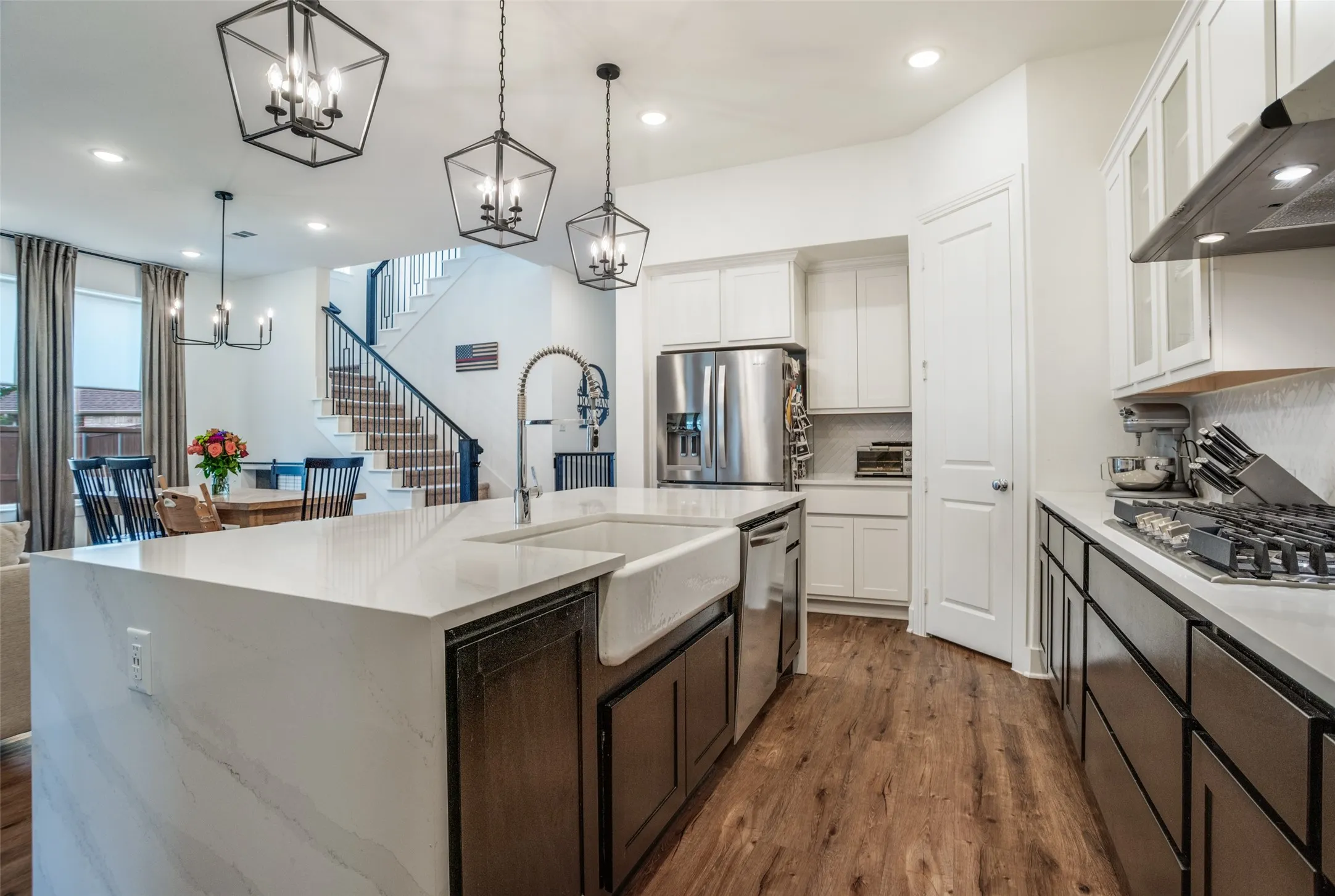 Waterfall Kitchen Island