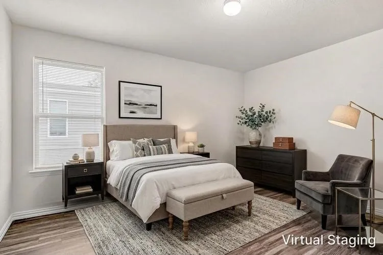 Staged Primary bedroom