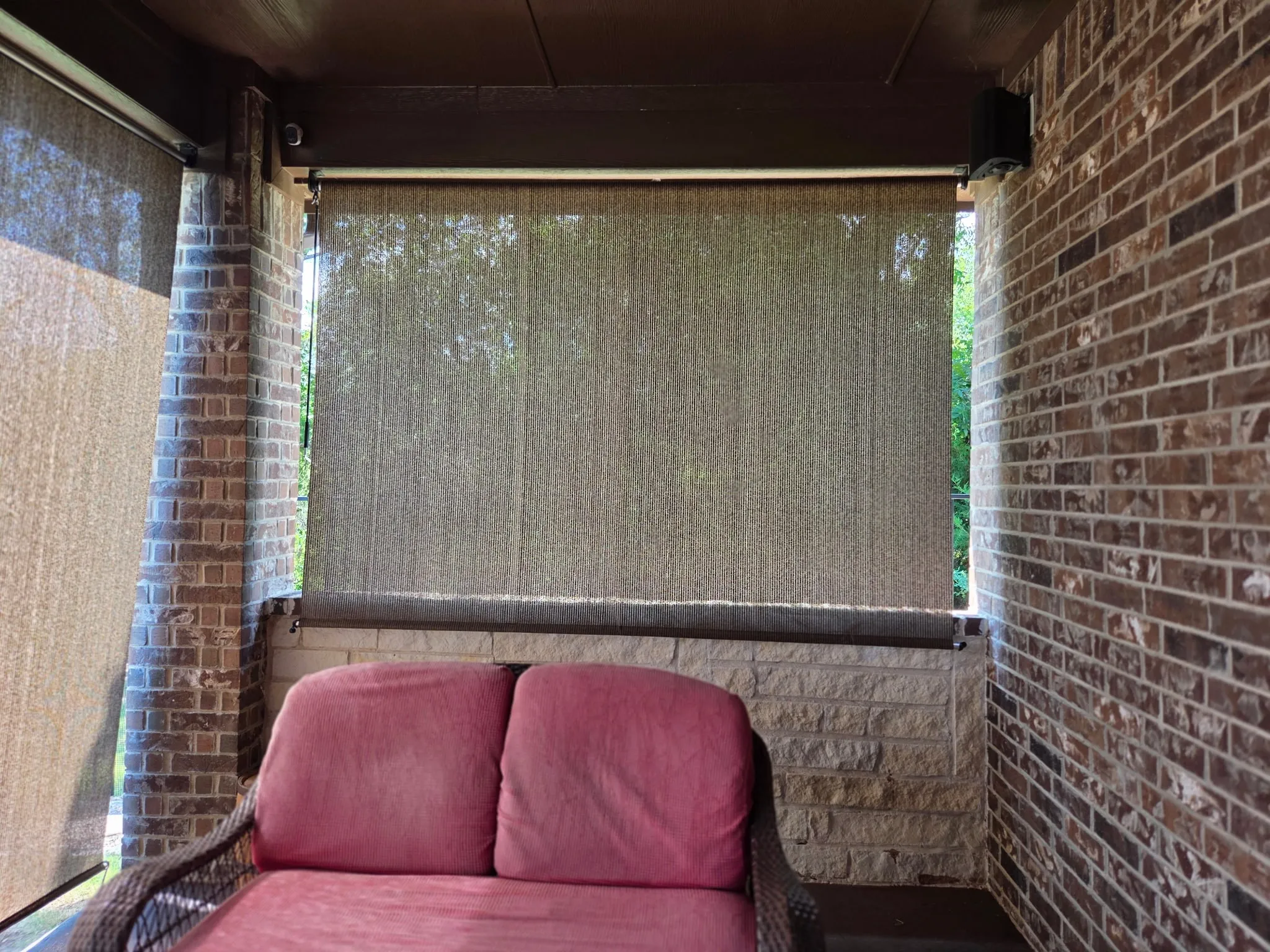 Covered patio with Sun Shades