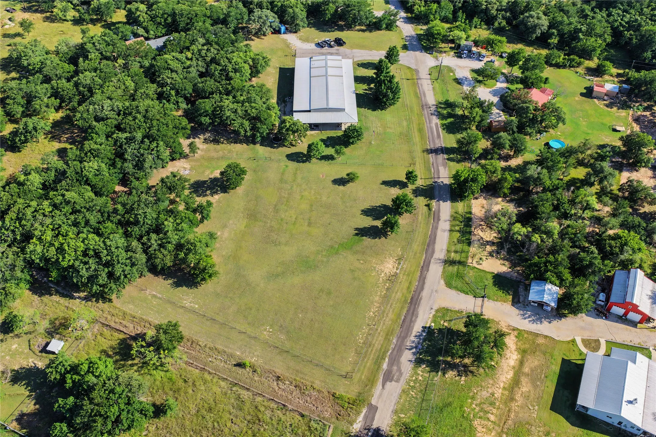3.29 acres, open green space, mature trees, a perfect mix for all your needs