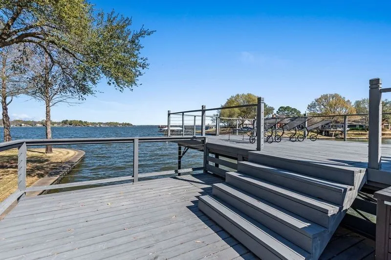Dock with a deck with water view