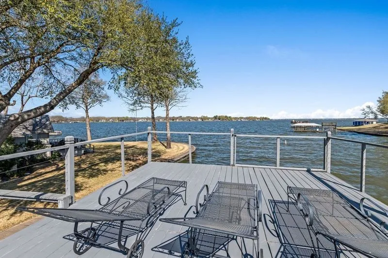 Dock area with a deck with water view