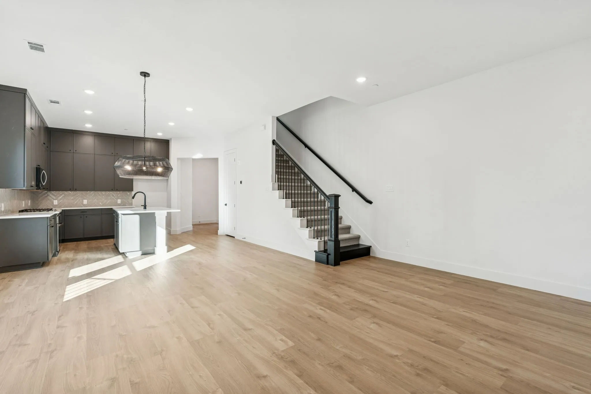 Luxury vinyl plank flooring.