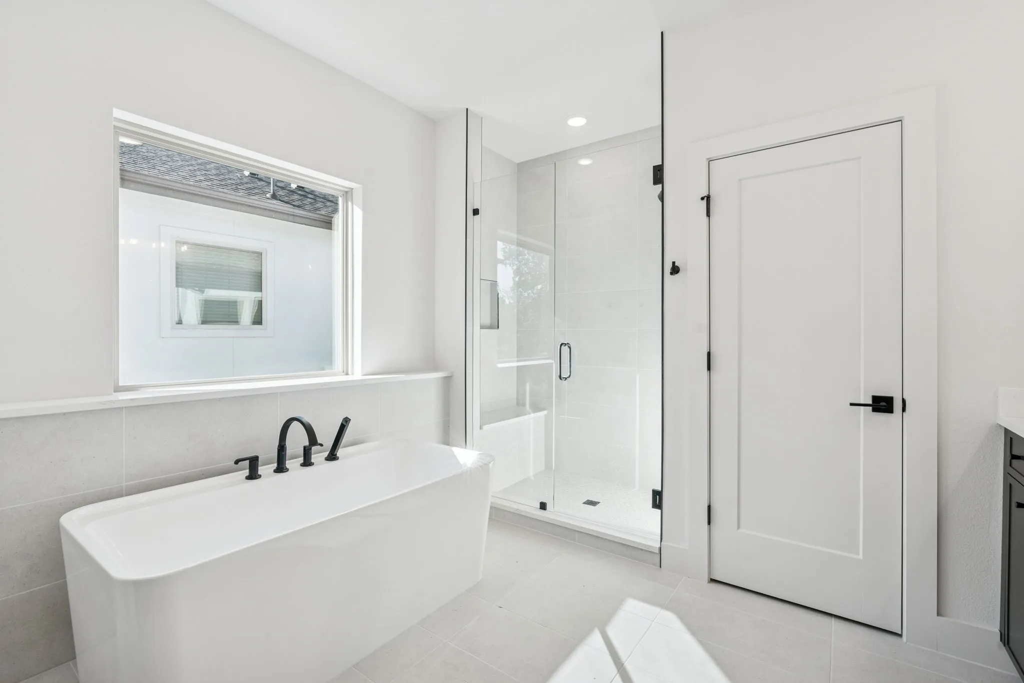 Separate tub.