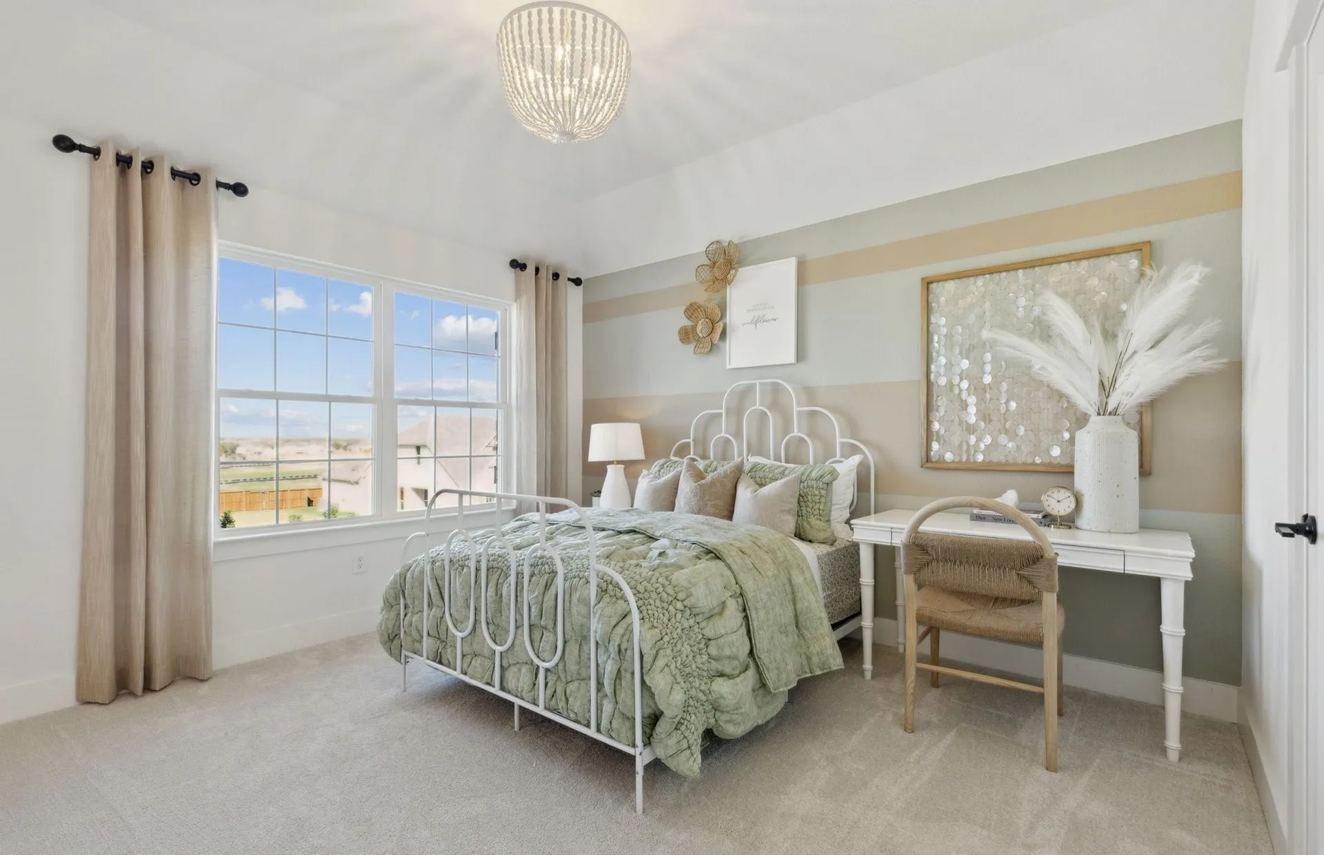 *Model Representation - Spacious secondary bedroom with large windows