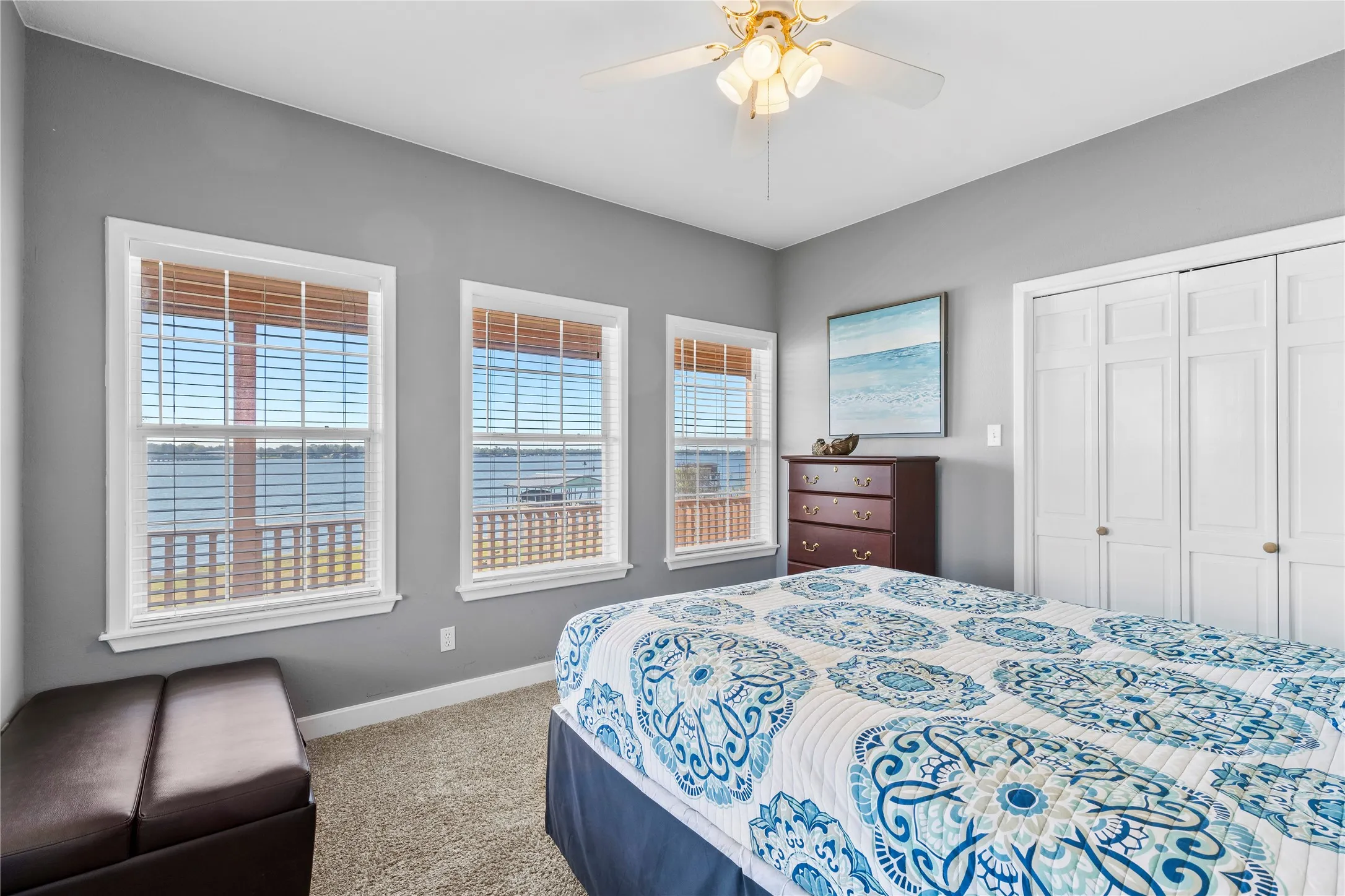 2nd floor bedroom with queen bed