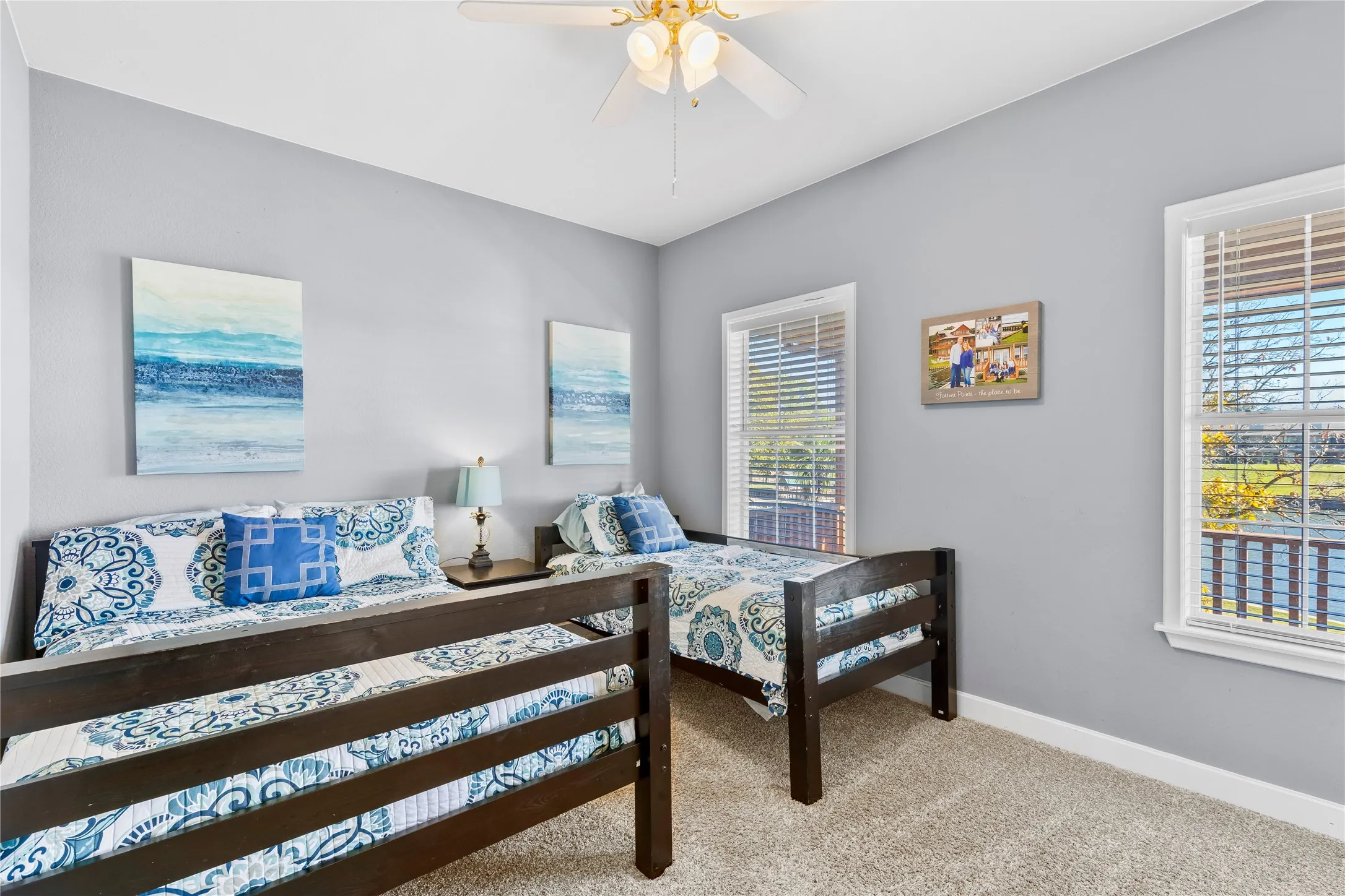 2nd floor bedroom with full and twin bed