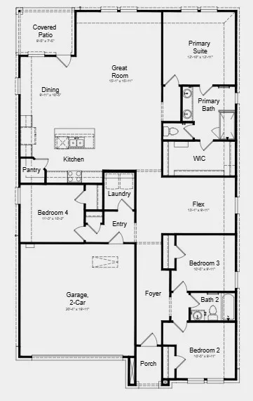 Additional Highlights Include: covered patio with gas line for future grill, whole house blinds, dual sinks in primary bath, refrigerator, washer, and dryer.