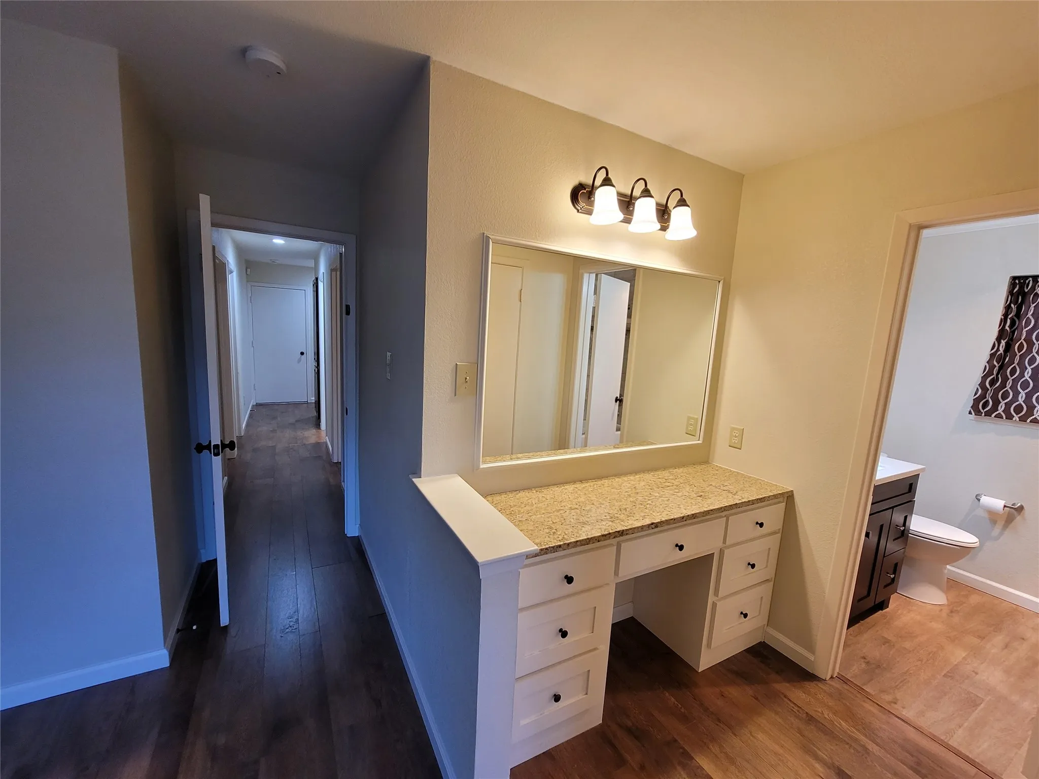Vanity in master bedroom