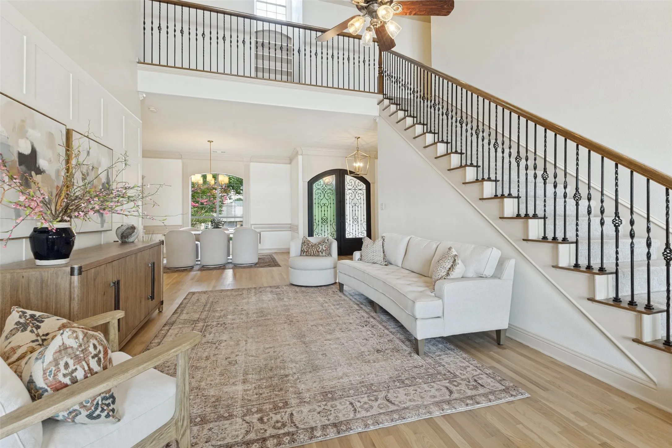 Formal area is stunning,. This area is also two story.