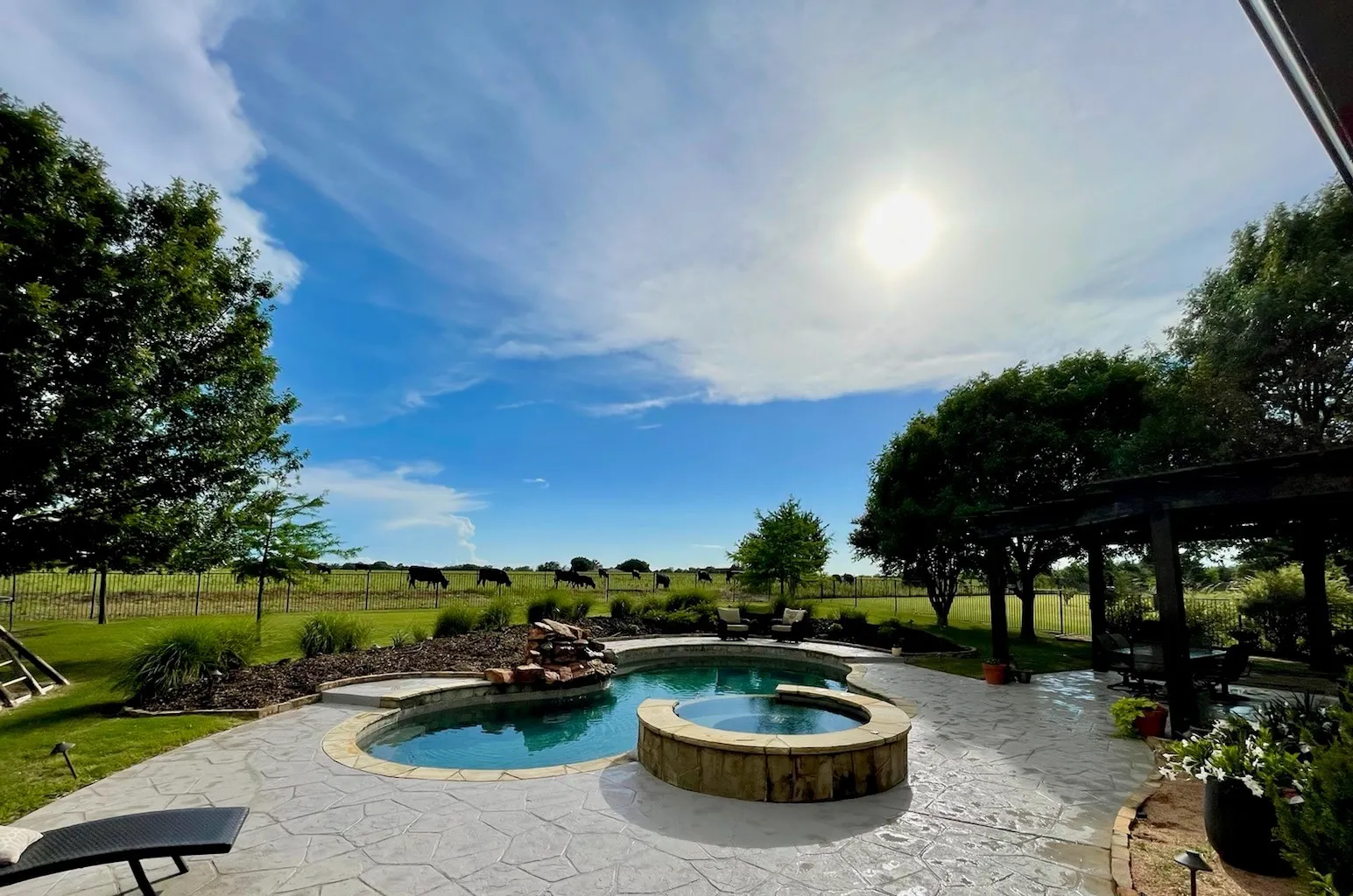 The property is very private backs to Kings Ranch