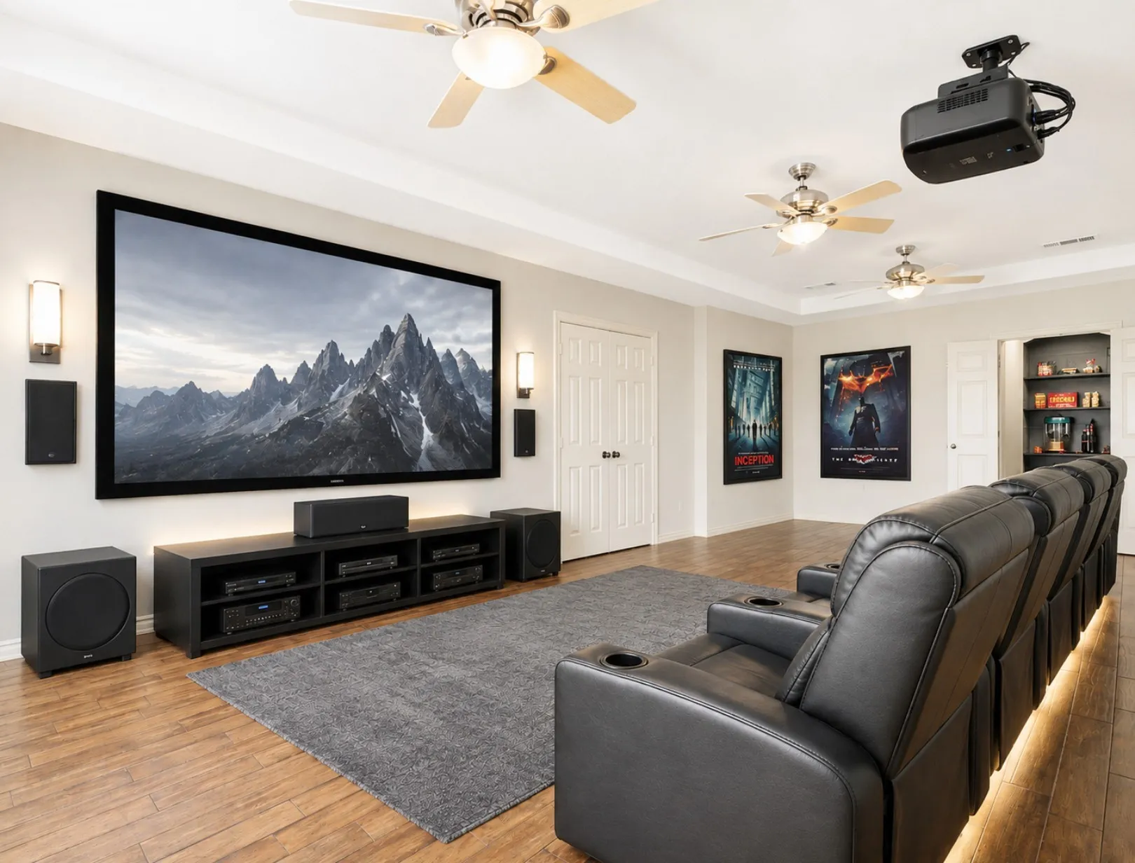 Large game room is ready for your media set up