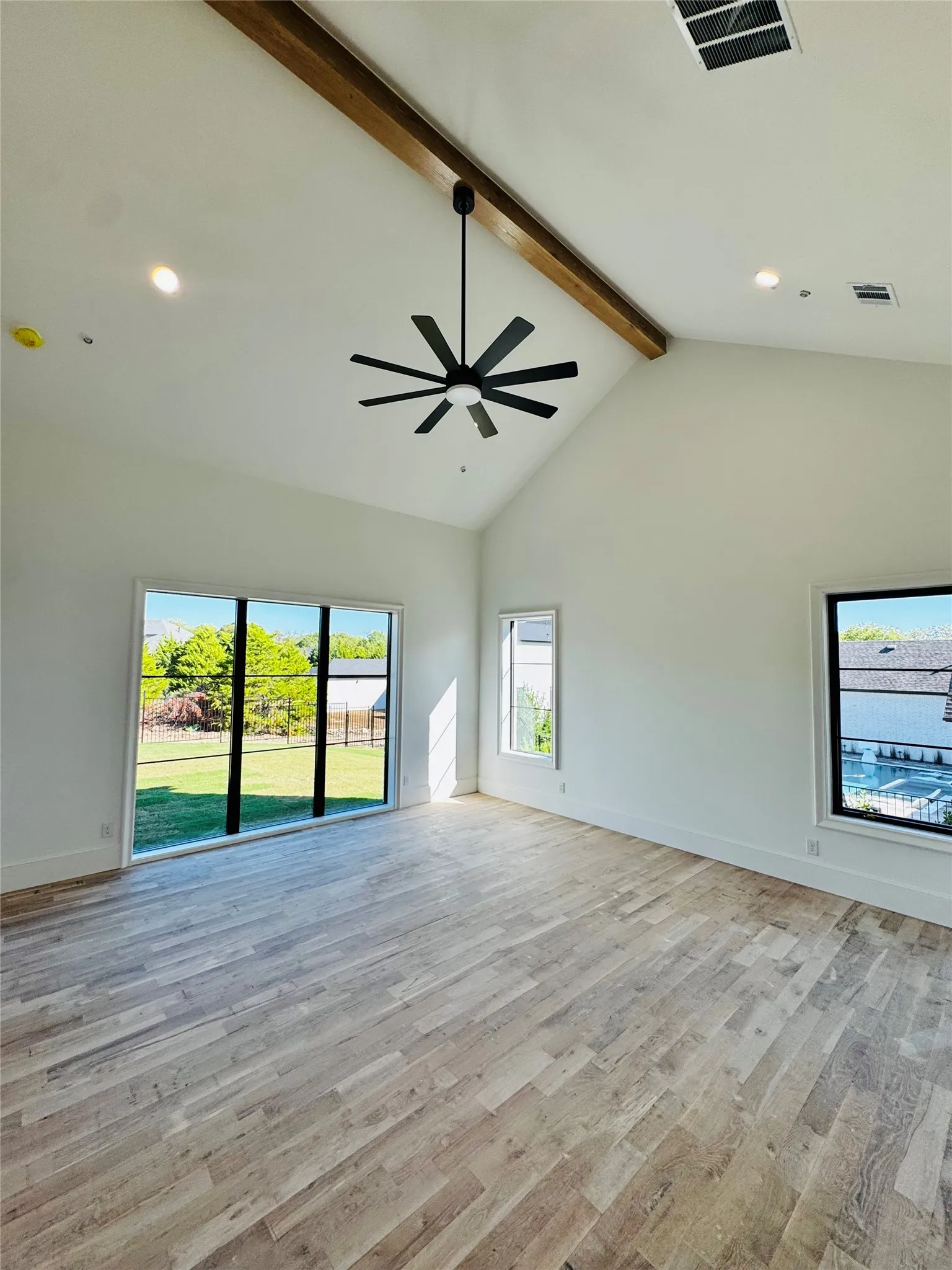 Primary Bedroom, Beamed vaulted ceiling.