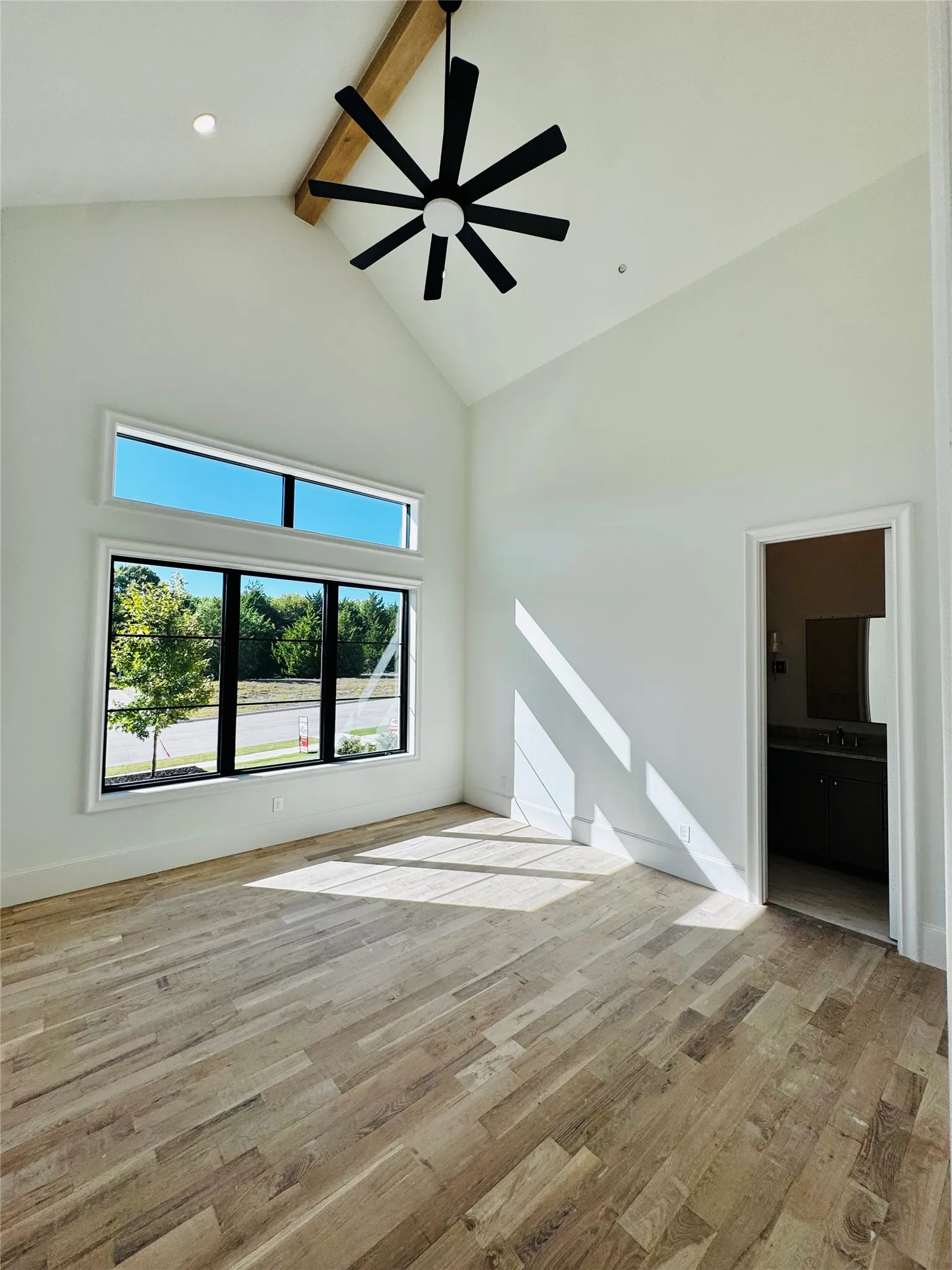 2nd Ensuite with beamed vaulted ceiling treatment