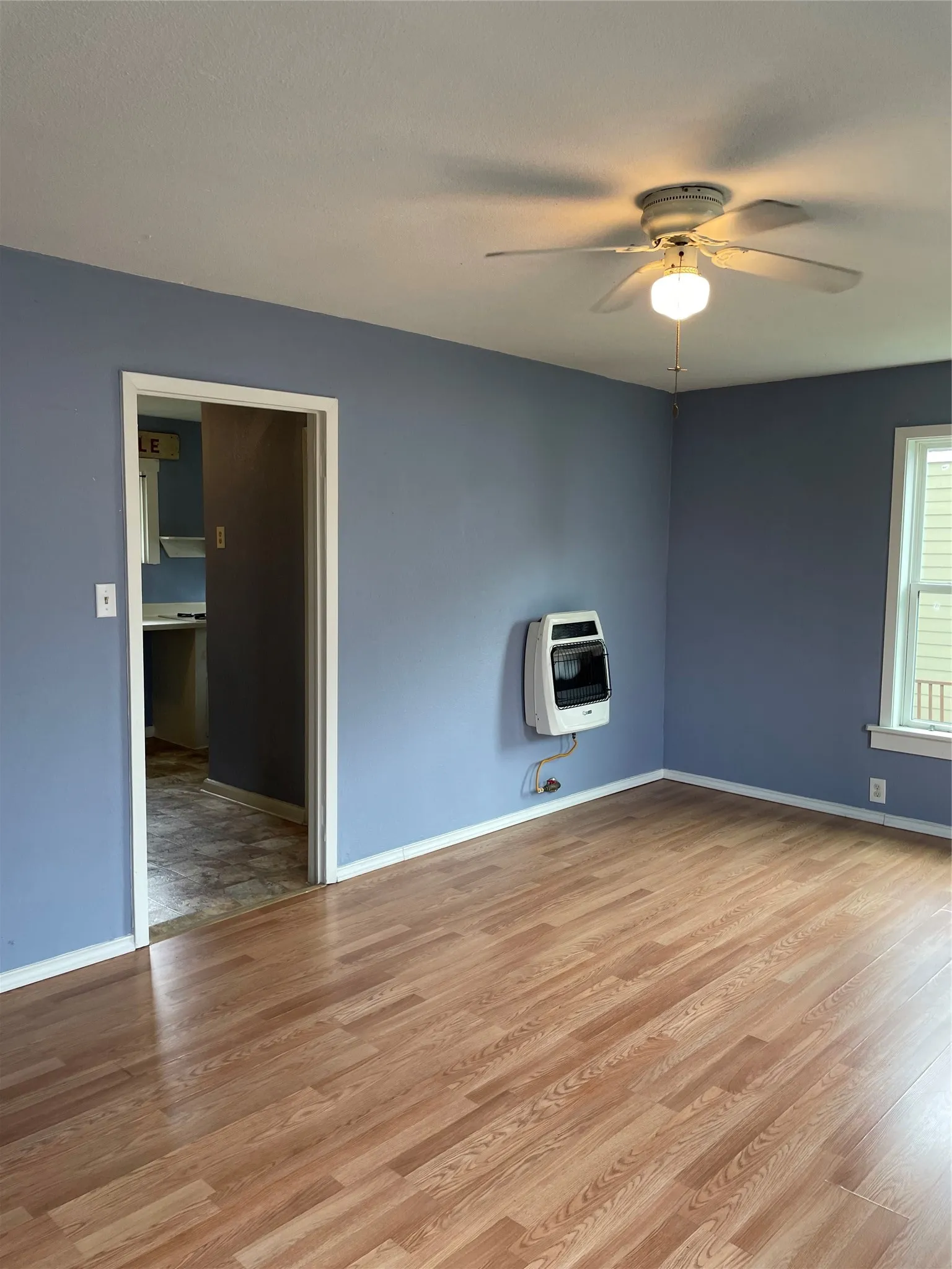 different view of bedroom in garage apt