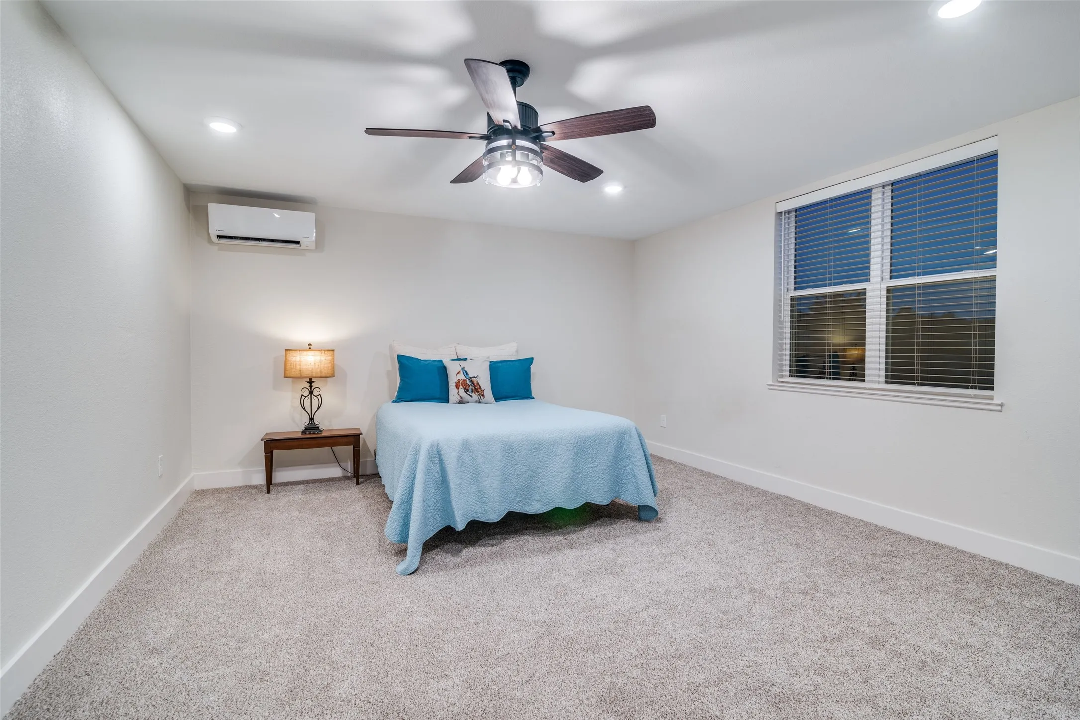 Upstairs bedroom with carpet