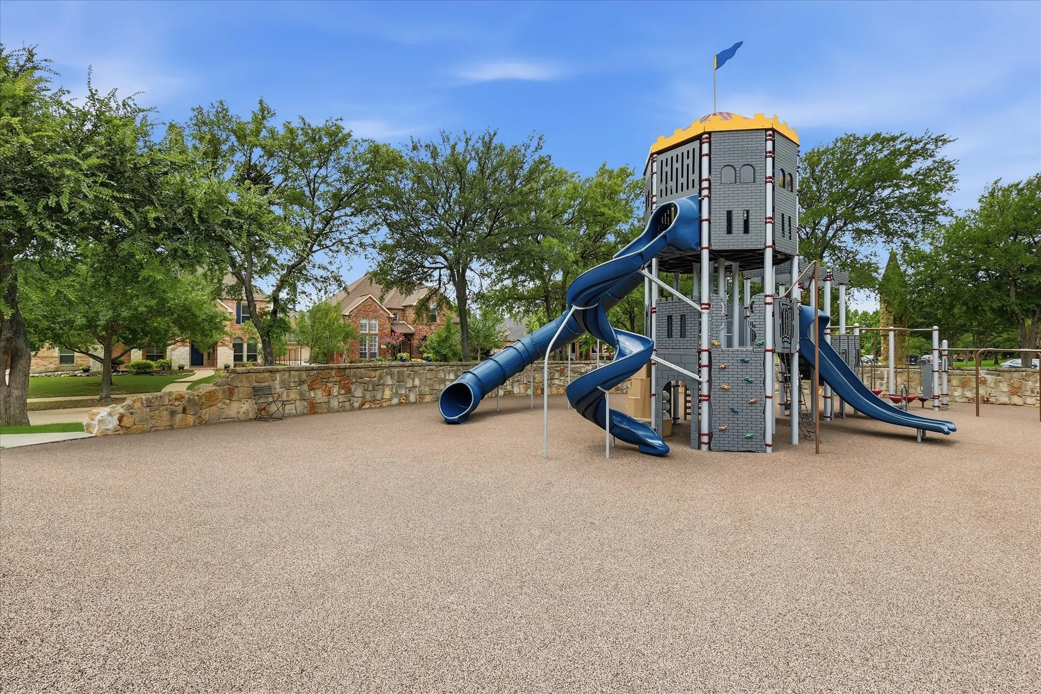 "Castle" playground directly across the street from your new home.