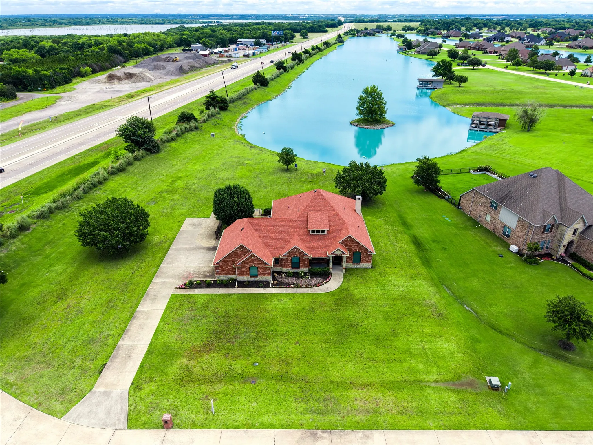 The lake is right at your back door.