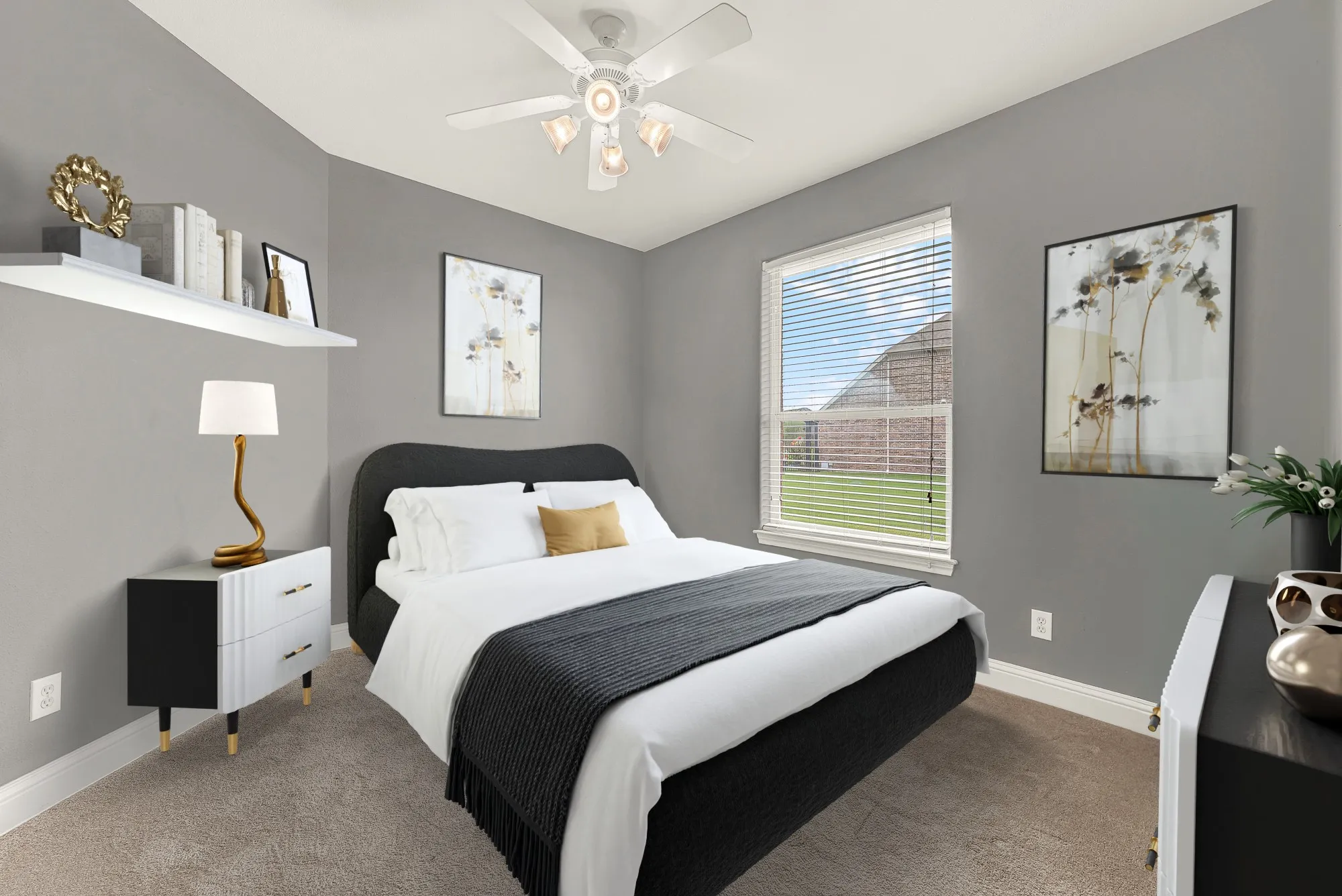 3rd private bedroom located next to private 3rd bathroom. Great Inlaw room, office, or playroom. Virtually staged.
