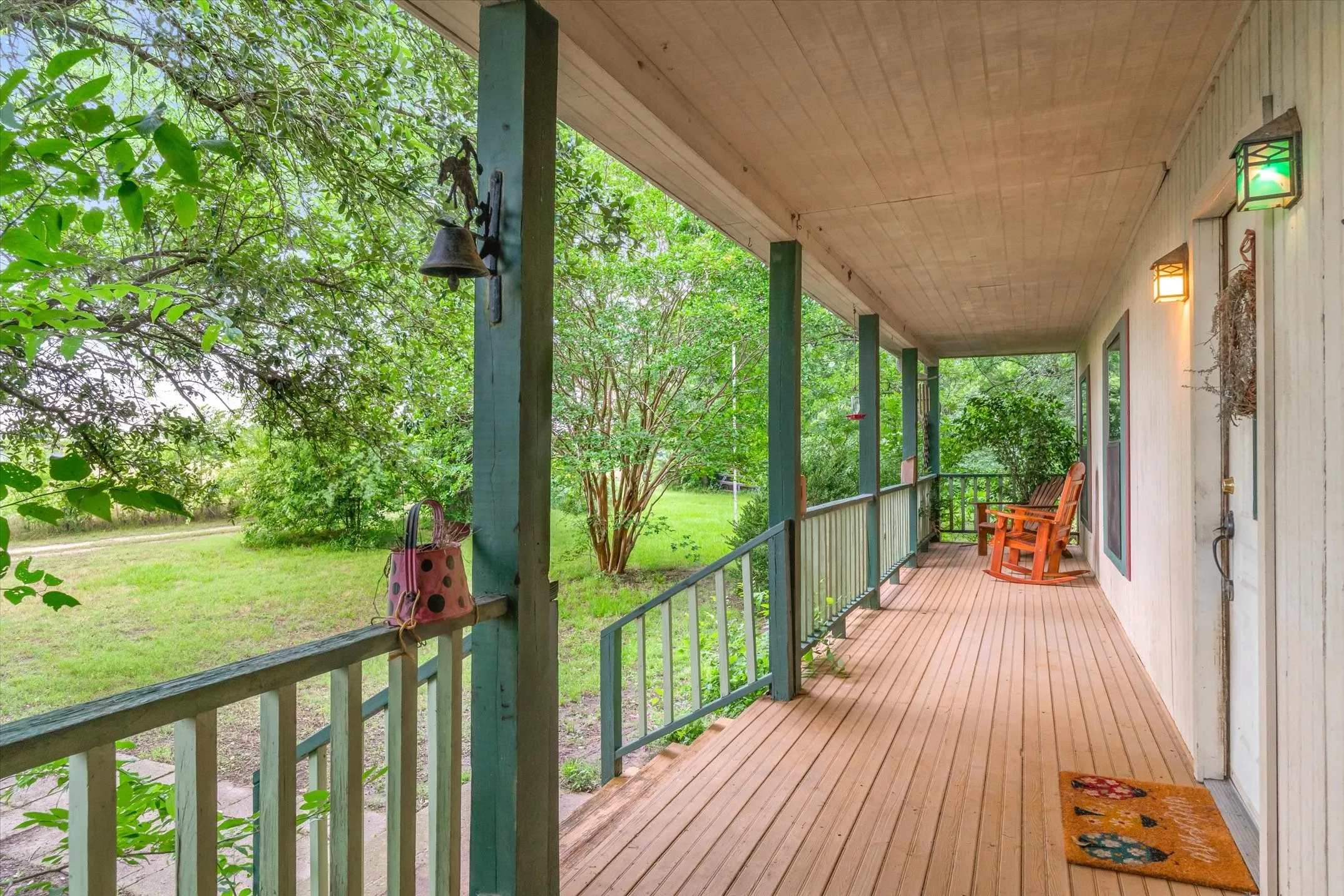 Enjoy your coffee and gaze over your pasture from the front porch.