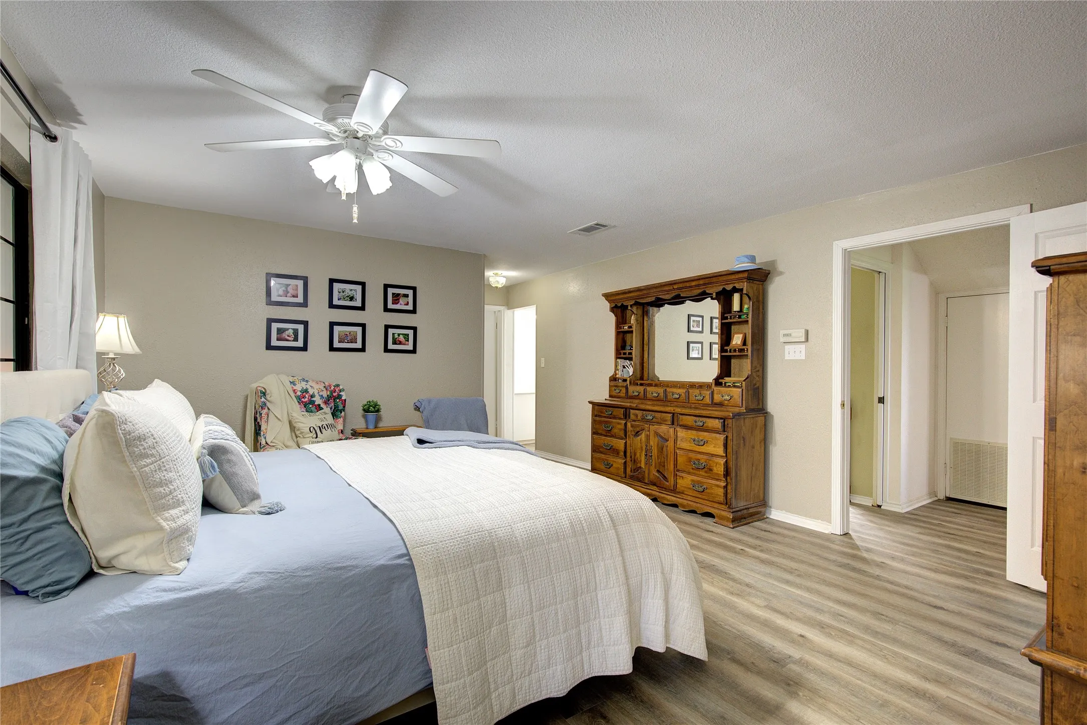 Upstairs primary suite has ensuite bath and ensuite nursery or office