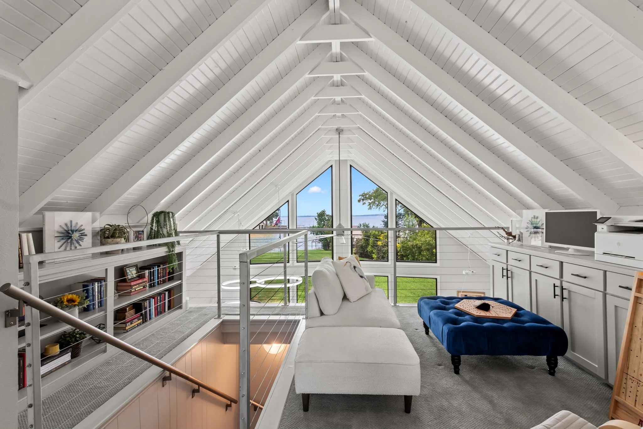 Loft Area Offering Great Water Views