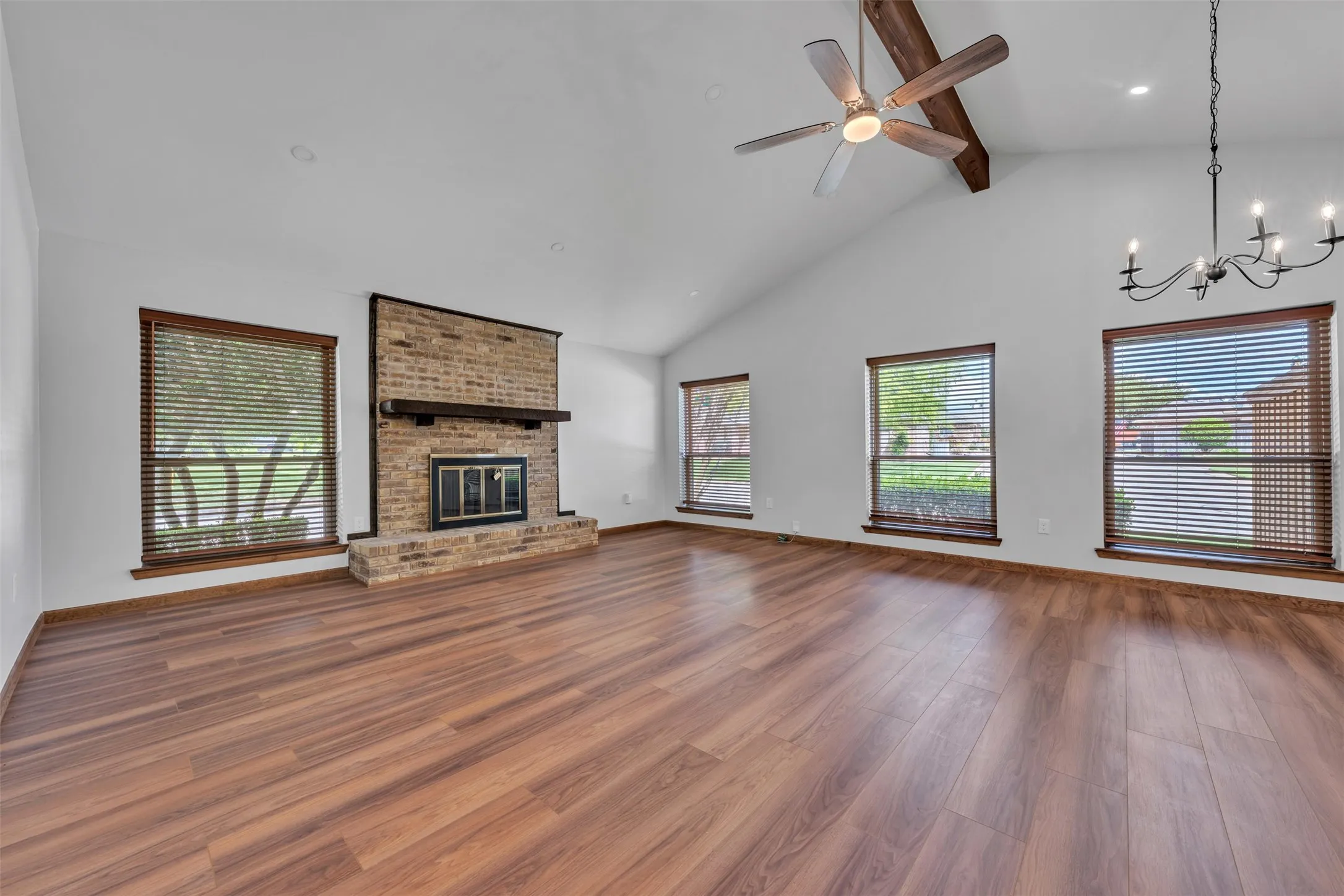 Beamed and Vaulted Ceiling.