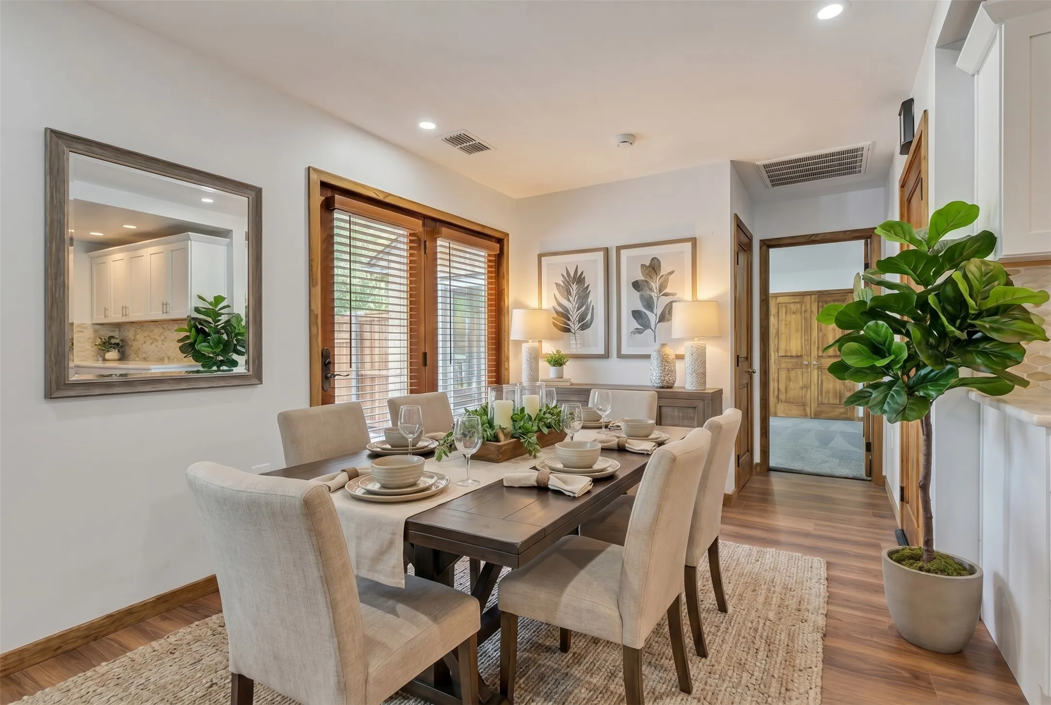 Opens to Patio. Great for morning coffee.