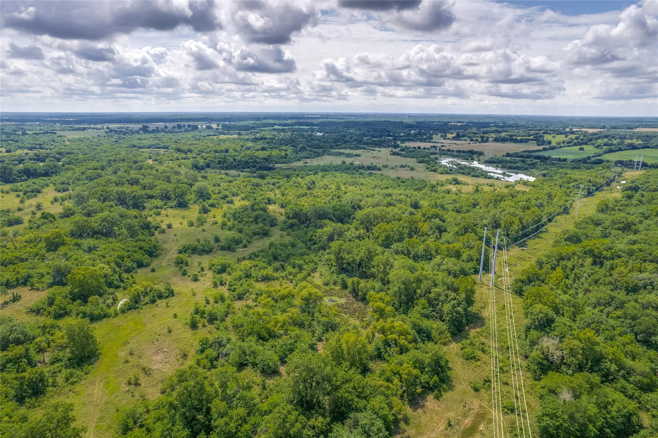 Aerial view from West property line looking South East