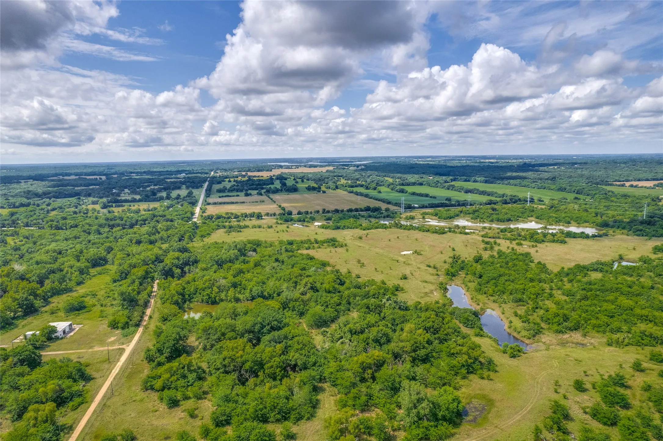 Aerial view from East property line looking South to FM 1753